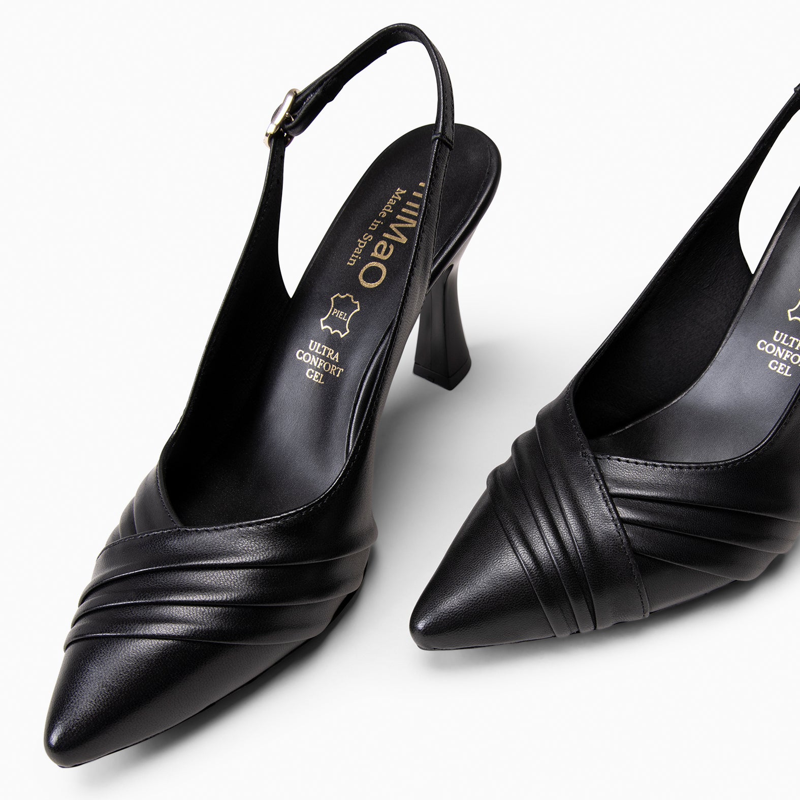 CARLA - Zapato de tacón alto destalonado NEGRO - miMaO ®