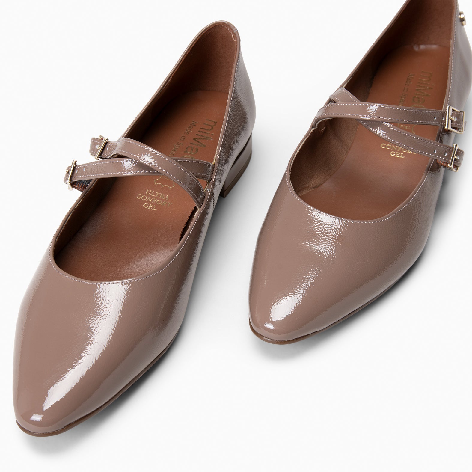 Alana - Merceditas con tacón bajo TAUPE - miMaO ®