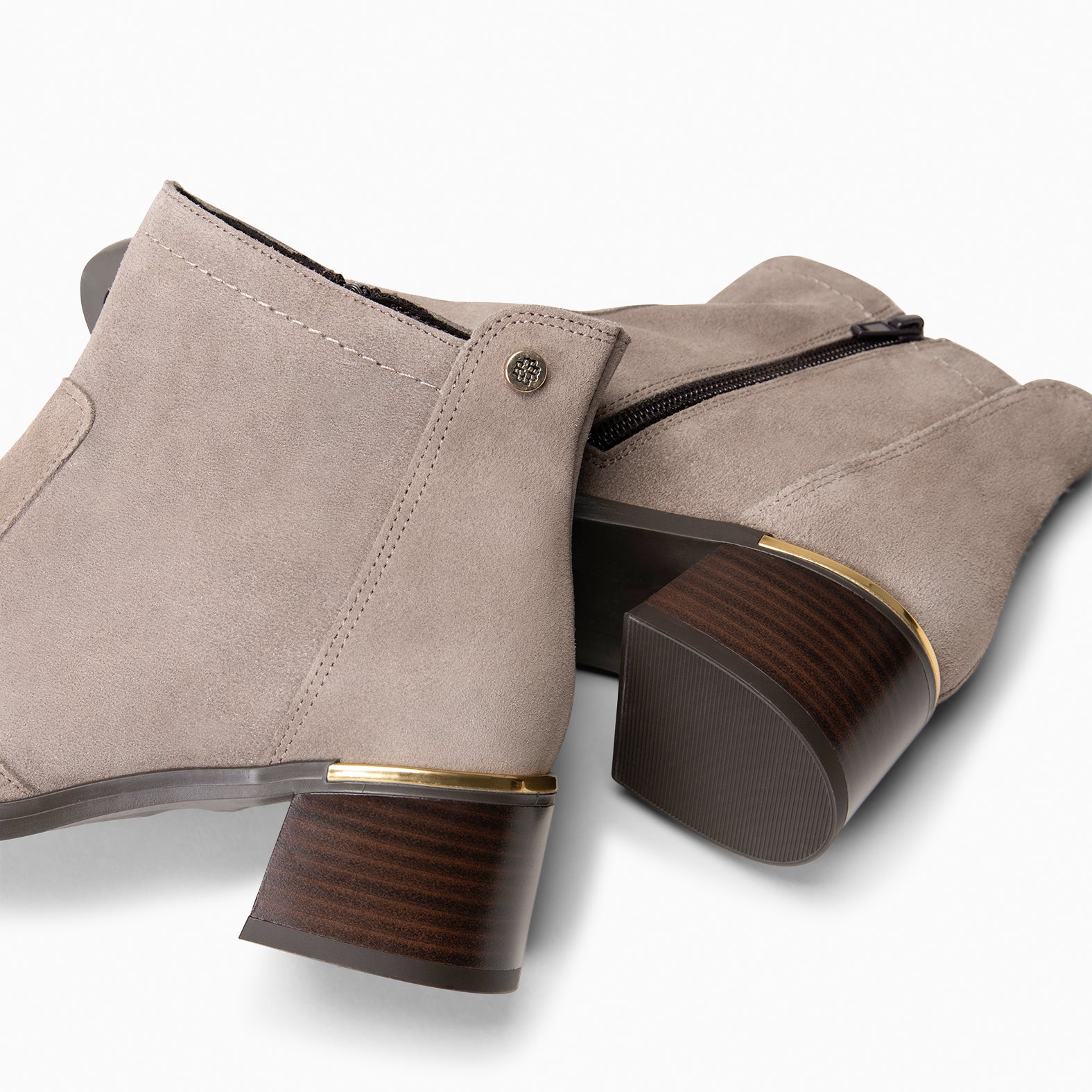 NIXIE – botines de tacón bajo para mujer TAUPE - miMaO ®