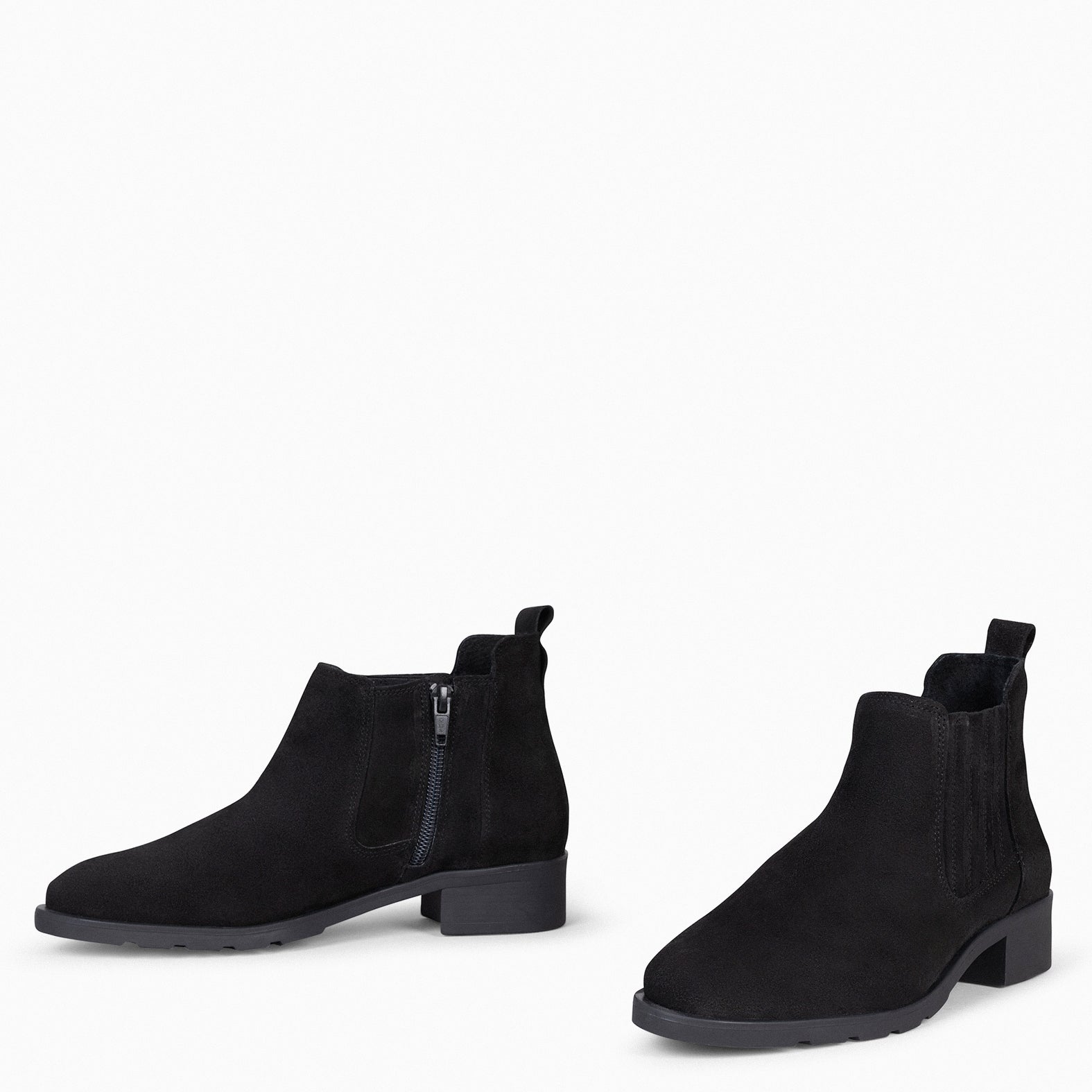 OHIO – BLACK Women low heel booties 