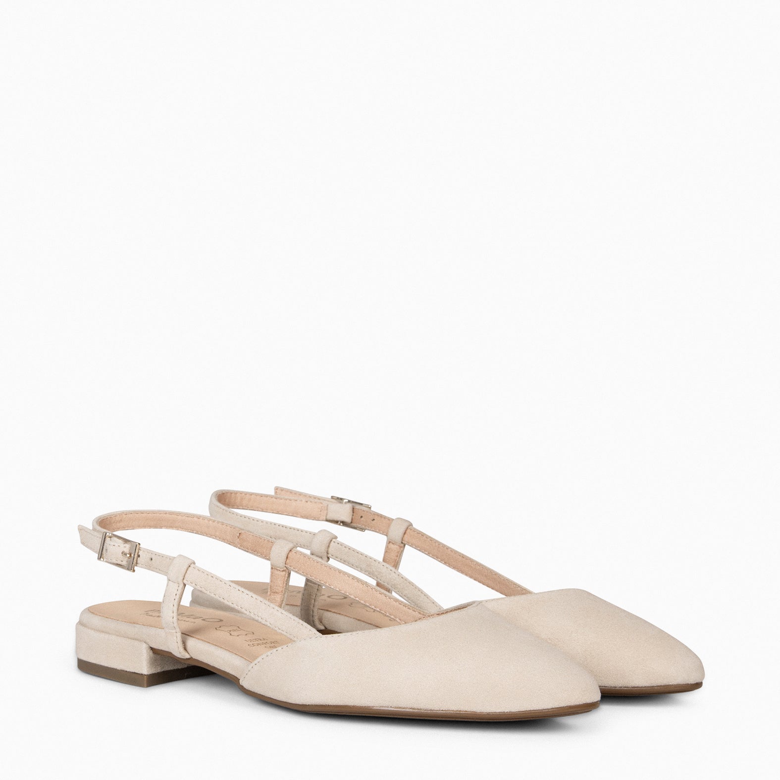 BRUNCH – Zapatos Planos Destalonados BEIGE - miMaO ®