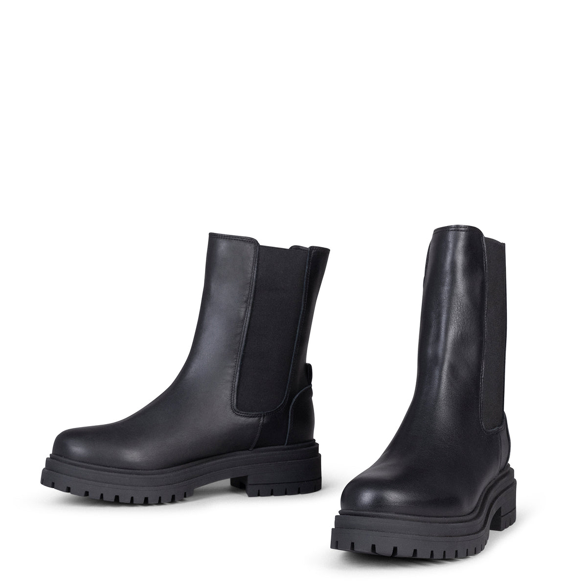 STAMFORD - Botines Chelsea NEGROS con Plataforma Track