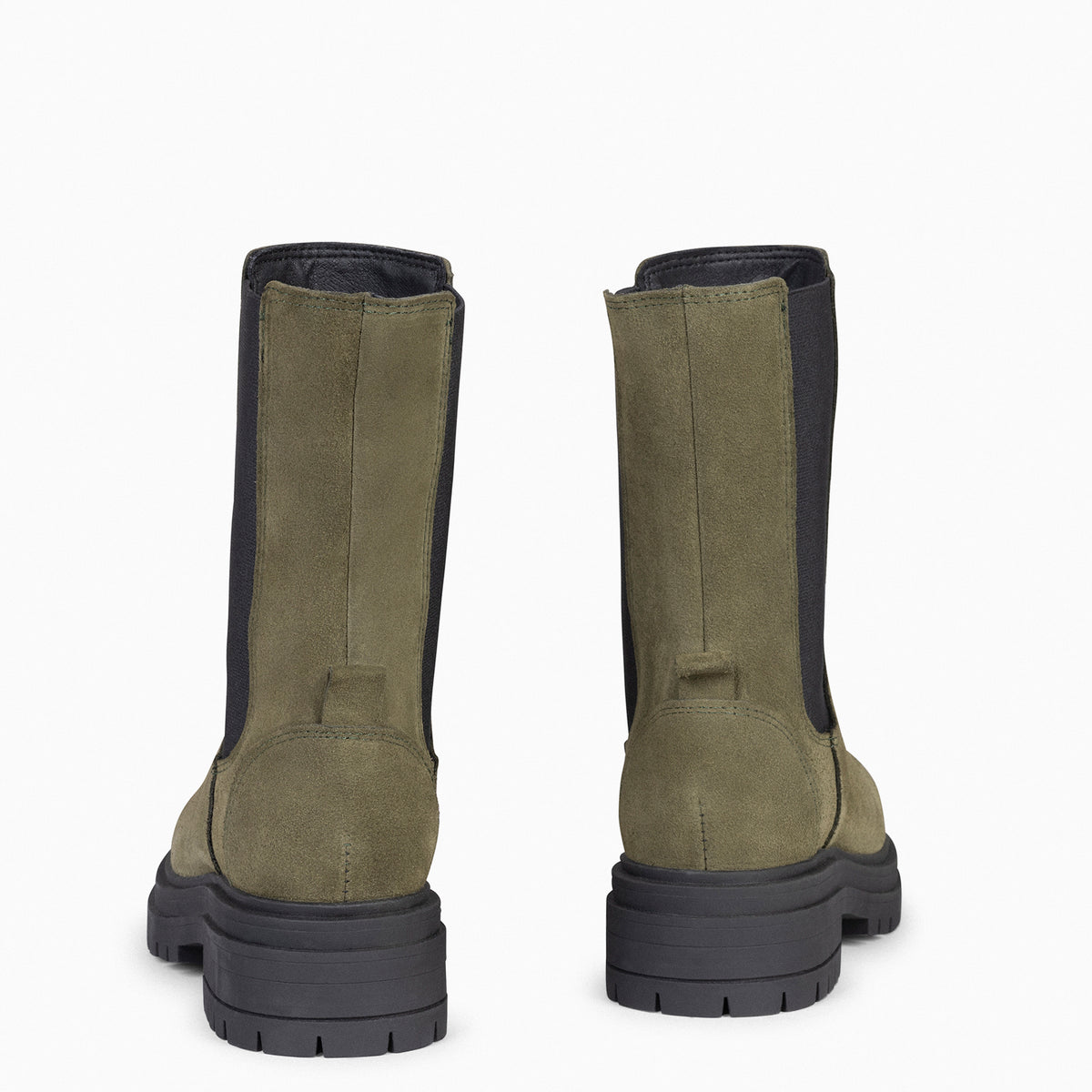 STAMFORD - Botines Chelsea KAKI con Plataforma Track