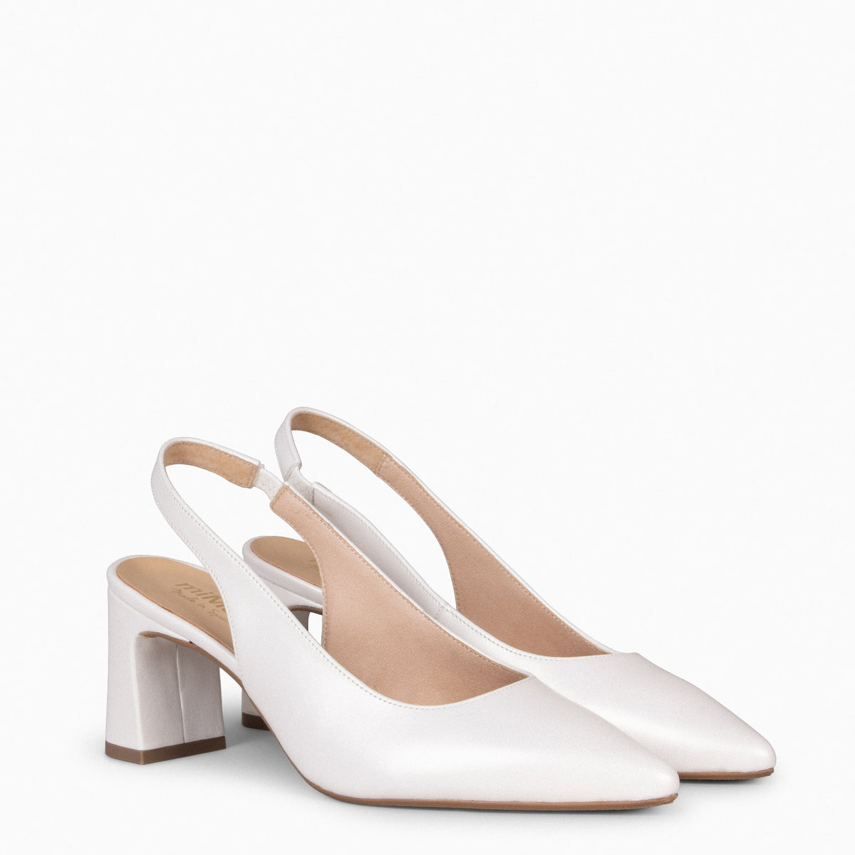 MIRIAM - Zapato de novia destalonado NÁCAR