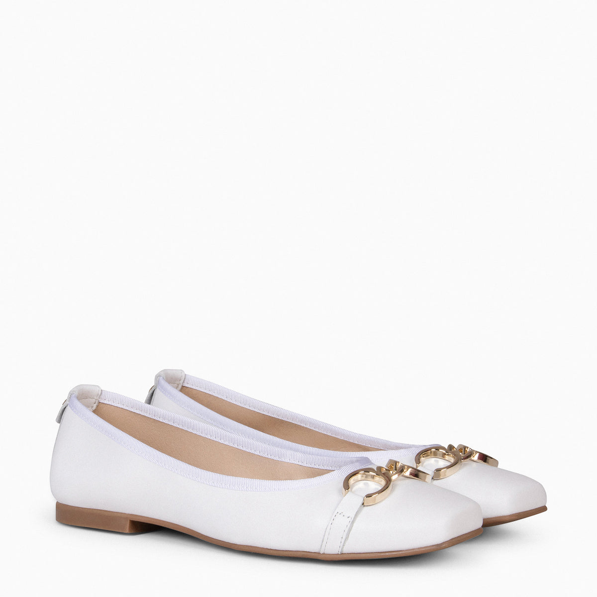 SIMBI - Manoletina con estribo BLANCO