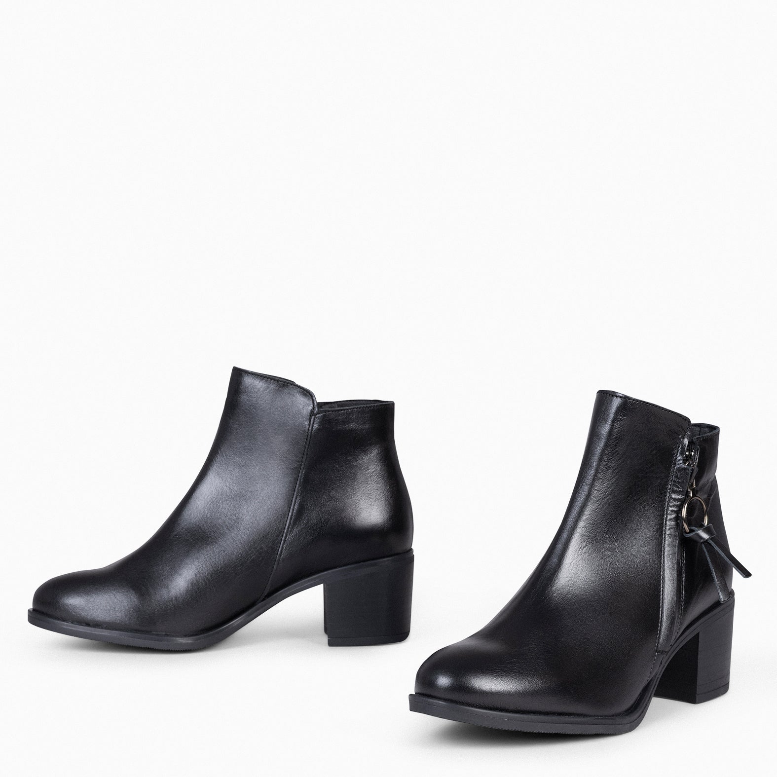 BREST - Botines con cremallera lateral NEGRO - miMaO ®