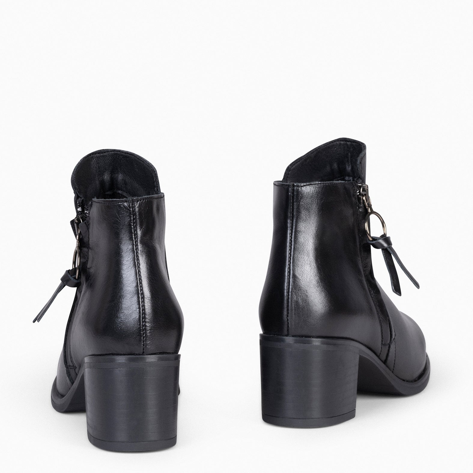 BREST - Botines con cremallera lateral NEGRO - miMaO ®