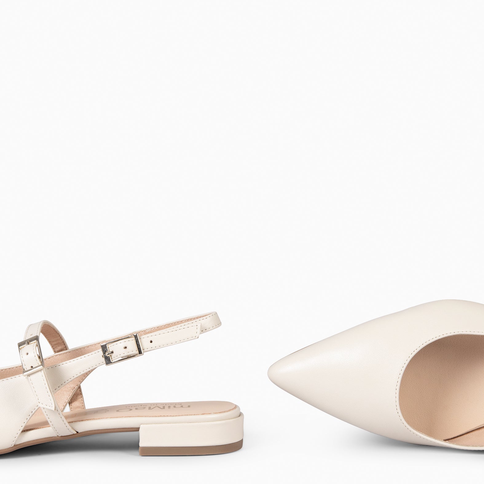 EVA - ZAPATOS ELEGANTES DESTALONADOS HUESO - miMaO ®