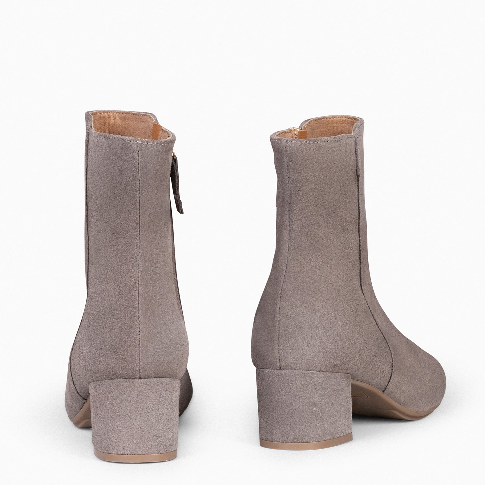 MAIA - Botín Serraje Mujer TAUPE - miMaO ®