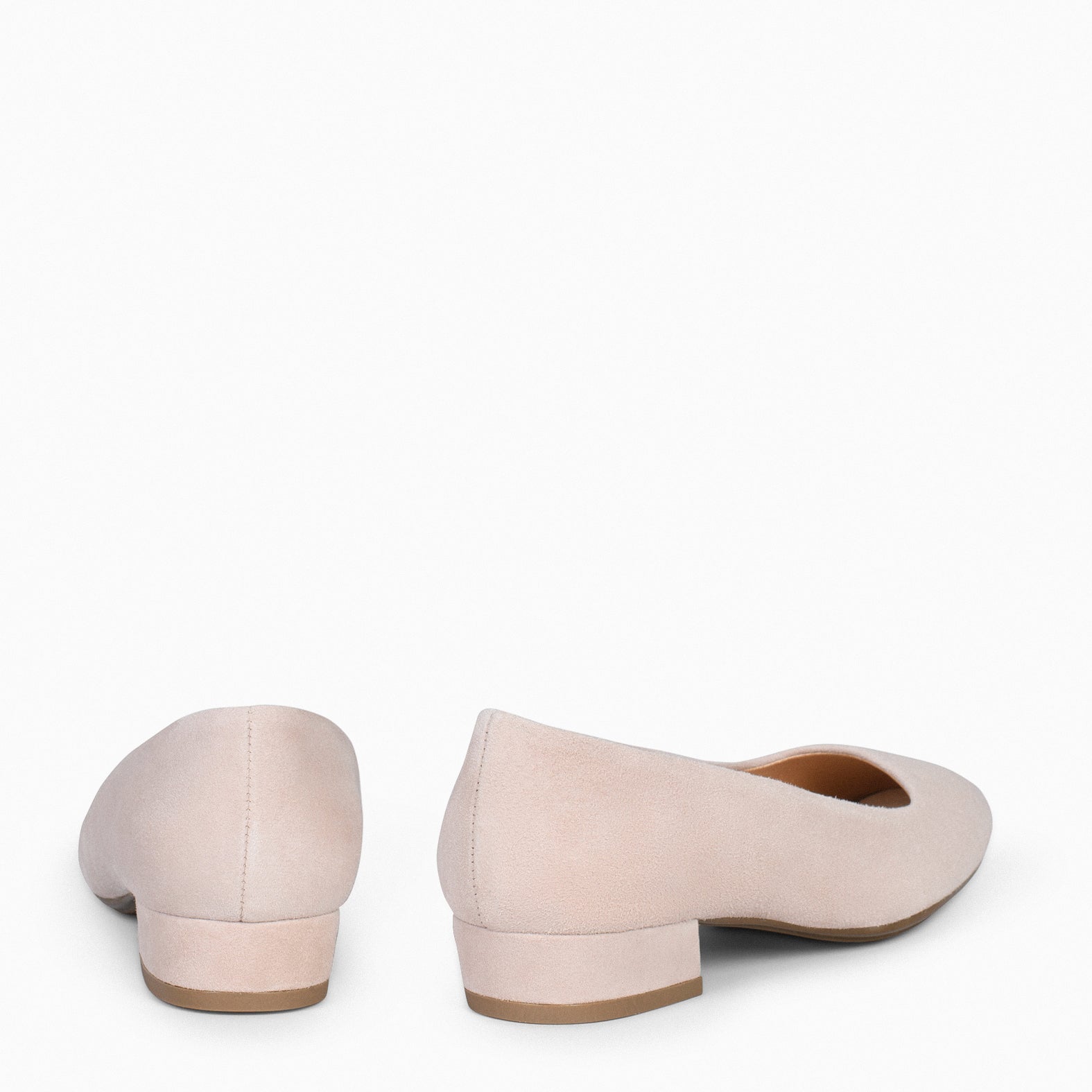URBAN XS - Zapatos de tacón bajo de ante NUDE - miMaO ®