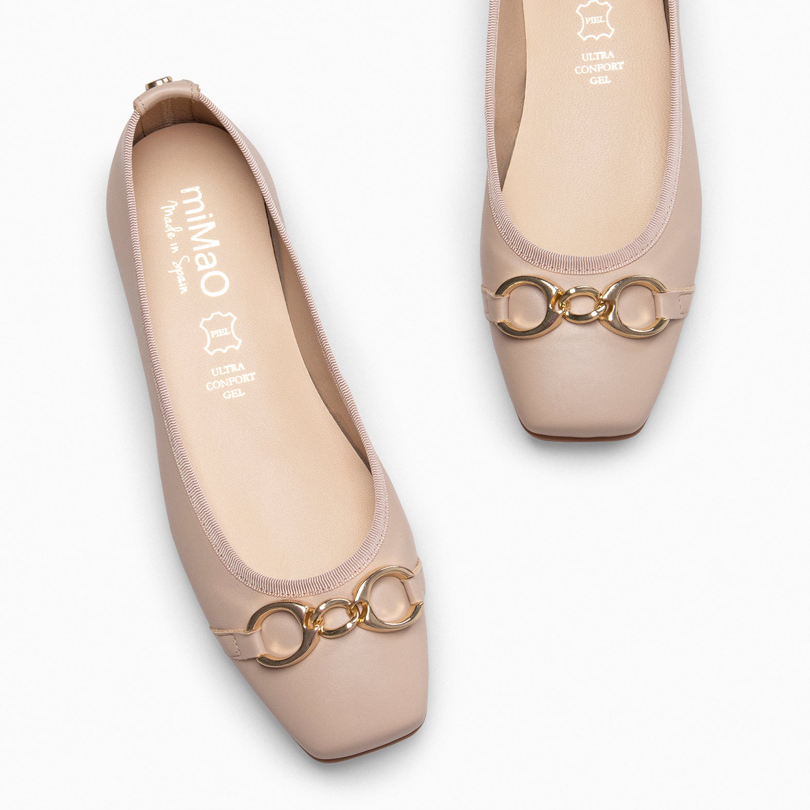 SIMBI - BEIGE Ballerina with horsebit