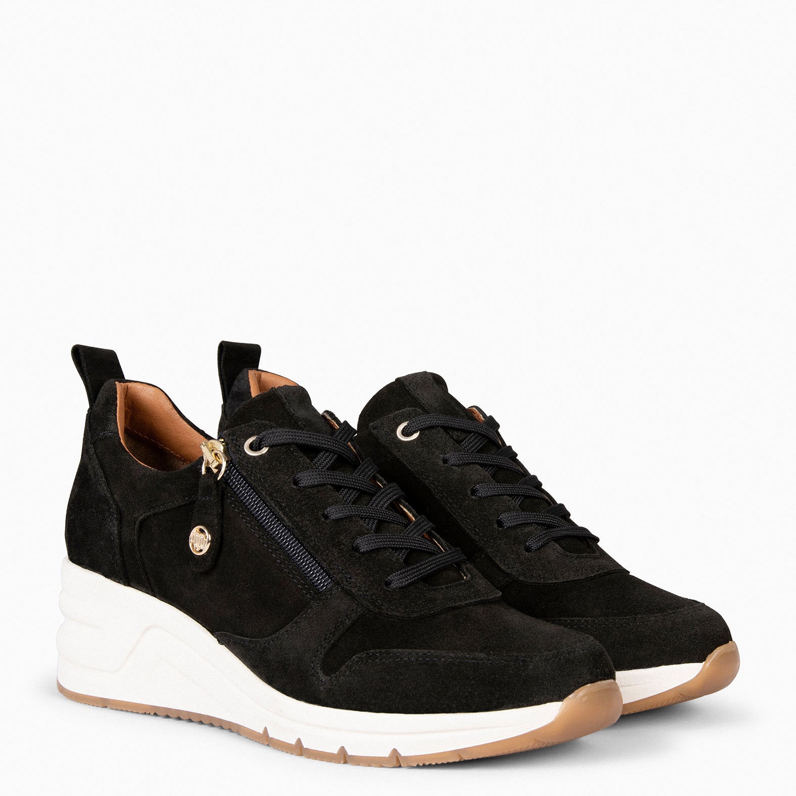 ARLES – Zapatillas deportivas con adorno cremallera NEGRO - miMaO ®
