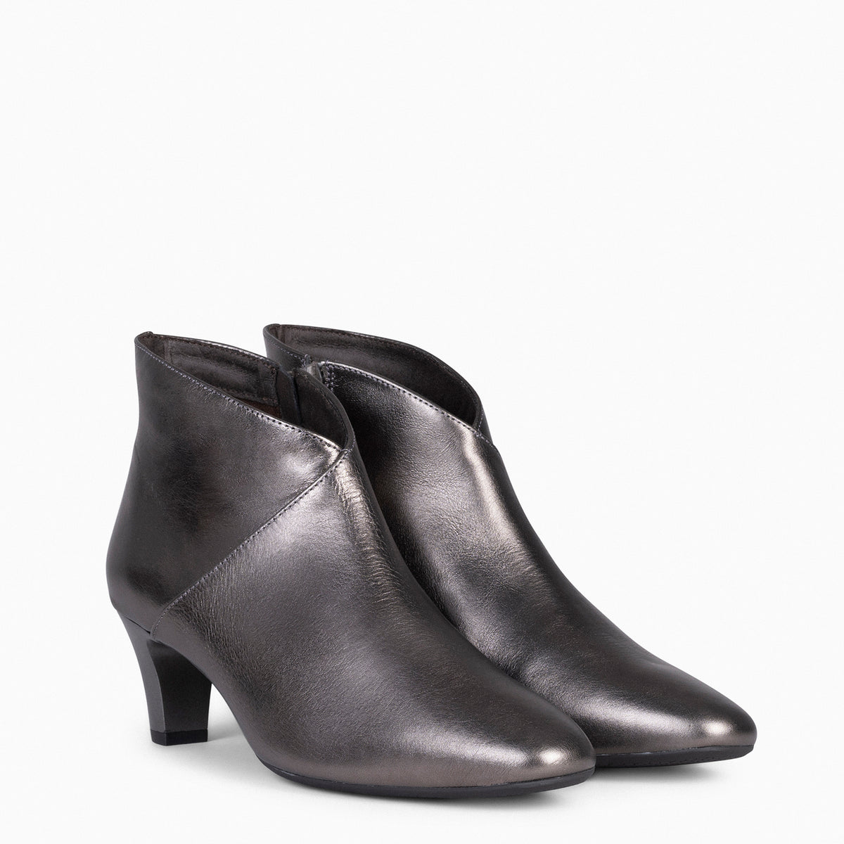 LADY - Botines napa mujer PLATA VIEJA
