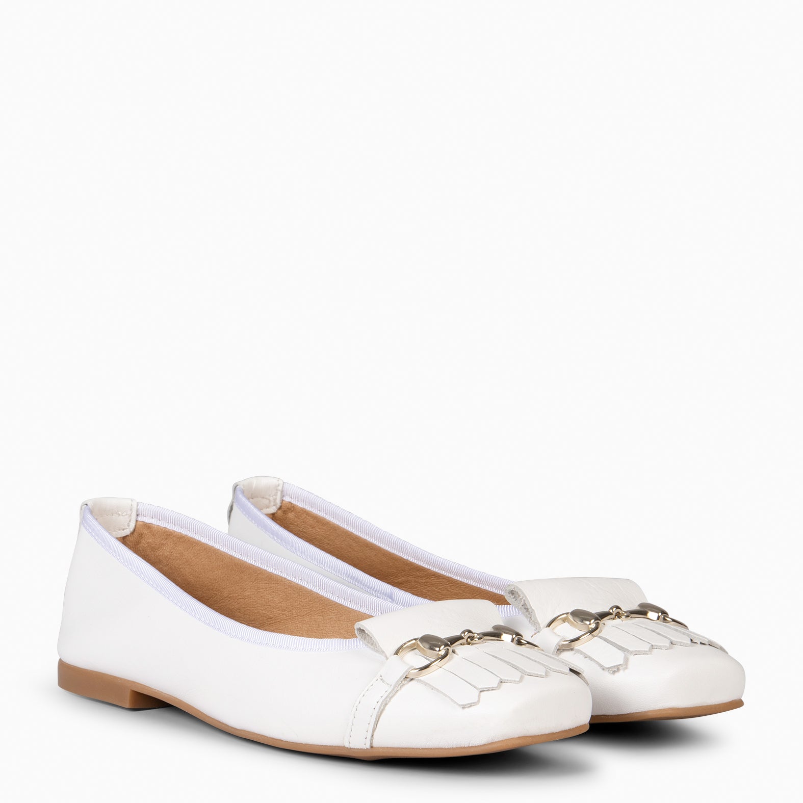 ZOY - Manoletina con puntera cuadrada BLANCO