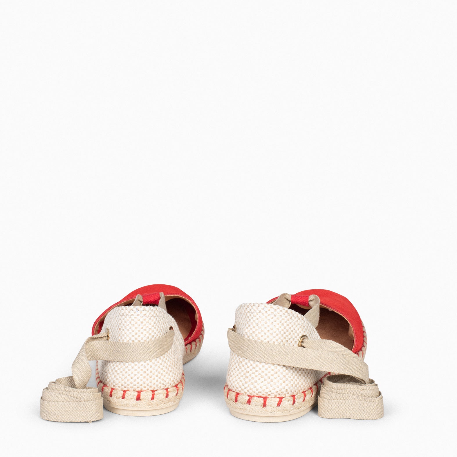 ALGARVE – Espadrilles plates pour femme ROUGE