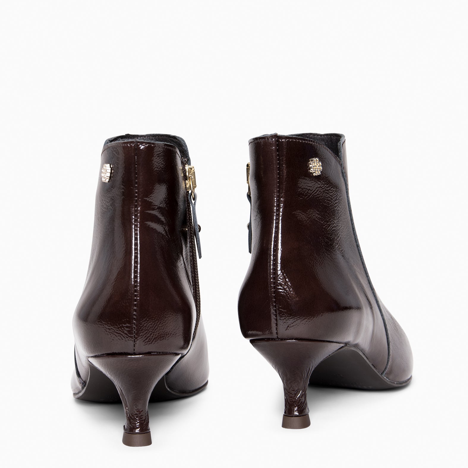 ROYAL – Botines tacón bajo MARRON - miMaO ®