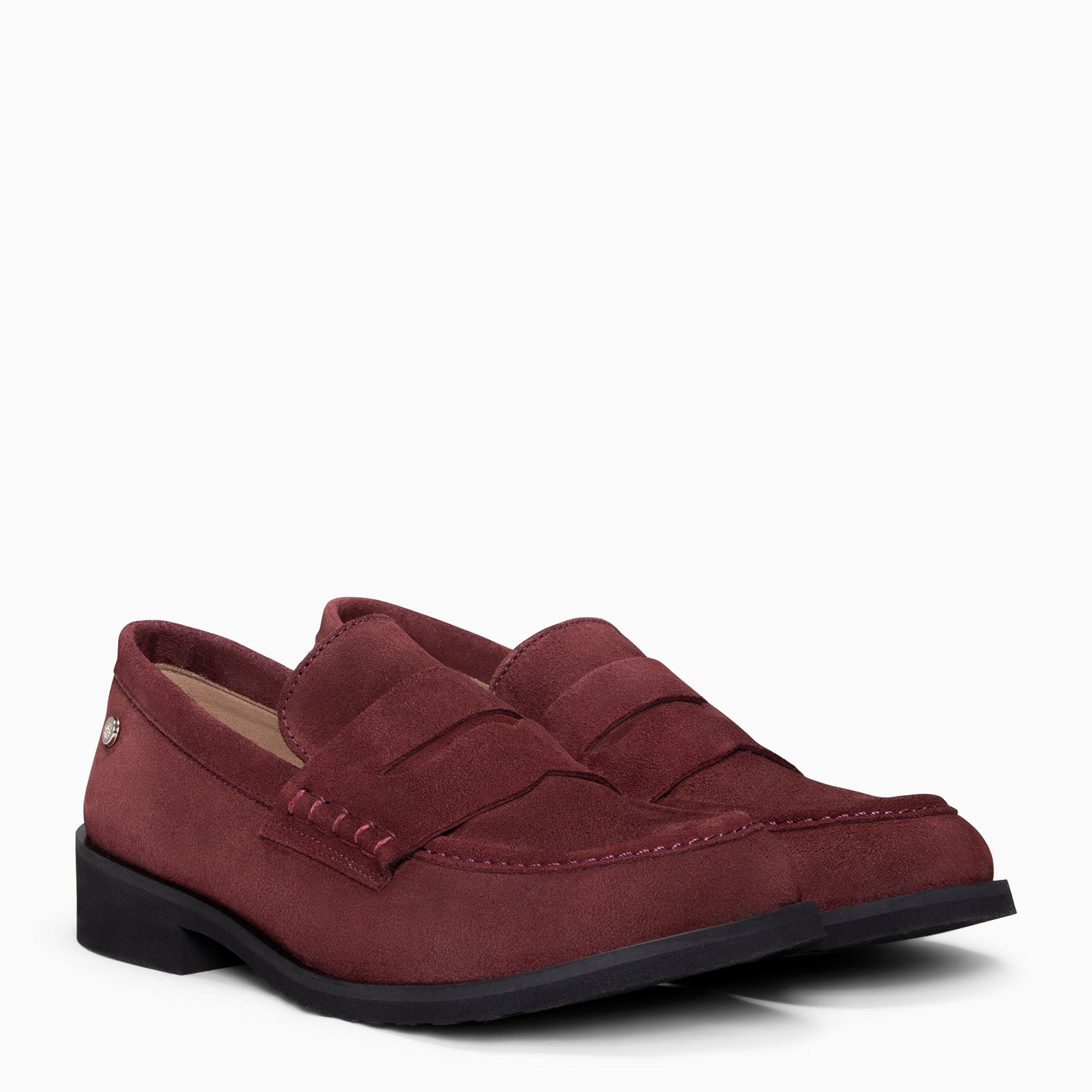 HARVARD - Mocasines planos de piel BURDEOS - miMaO ®