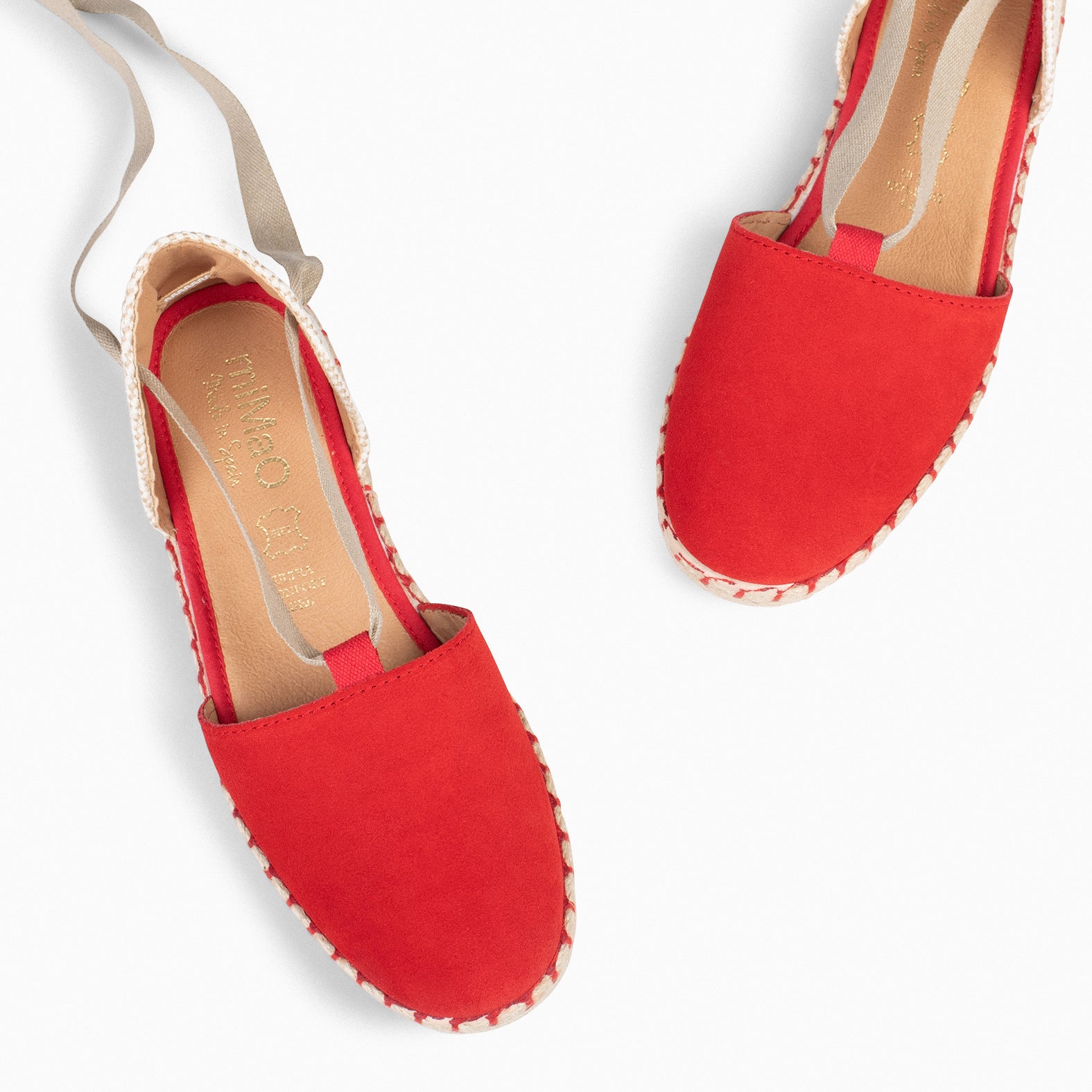 ALGARVE – Espadrilles plates pour femme ROUGE