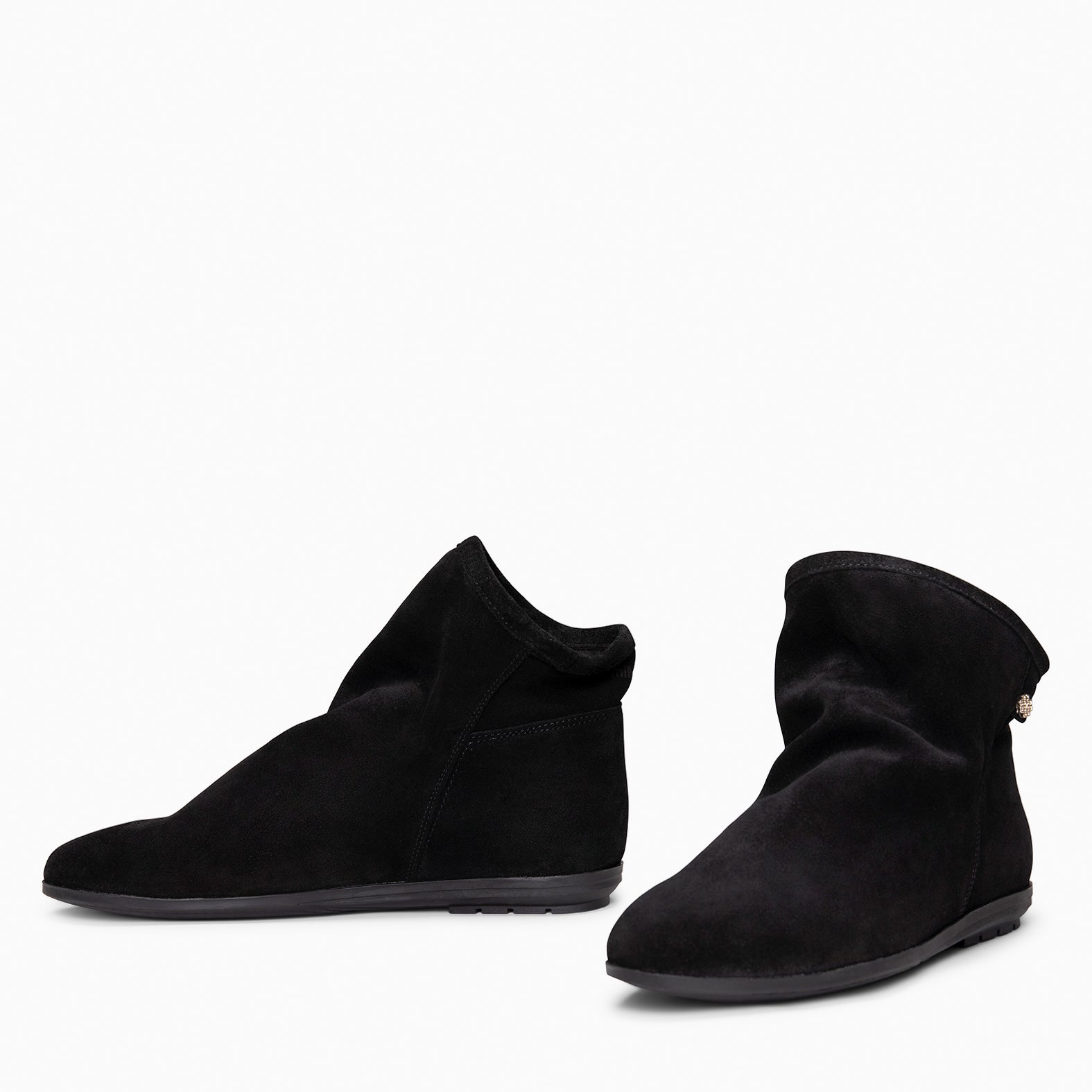 CHESS - Botines de ante con caña fruncida NEGRO - miMaO ®