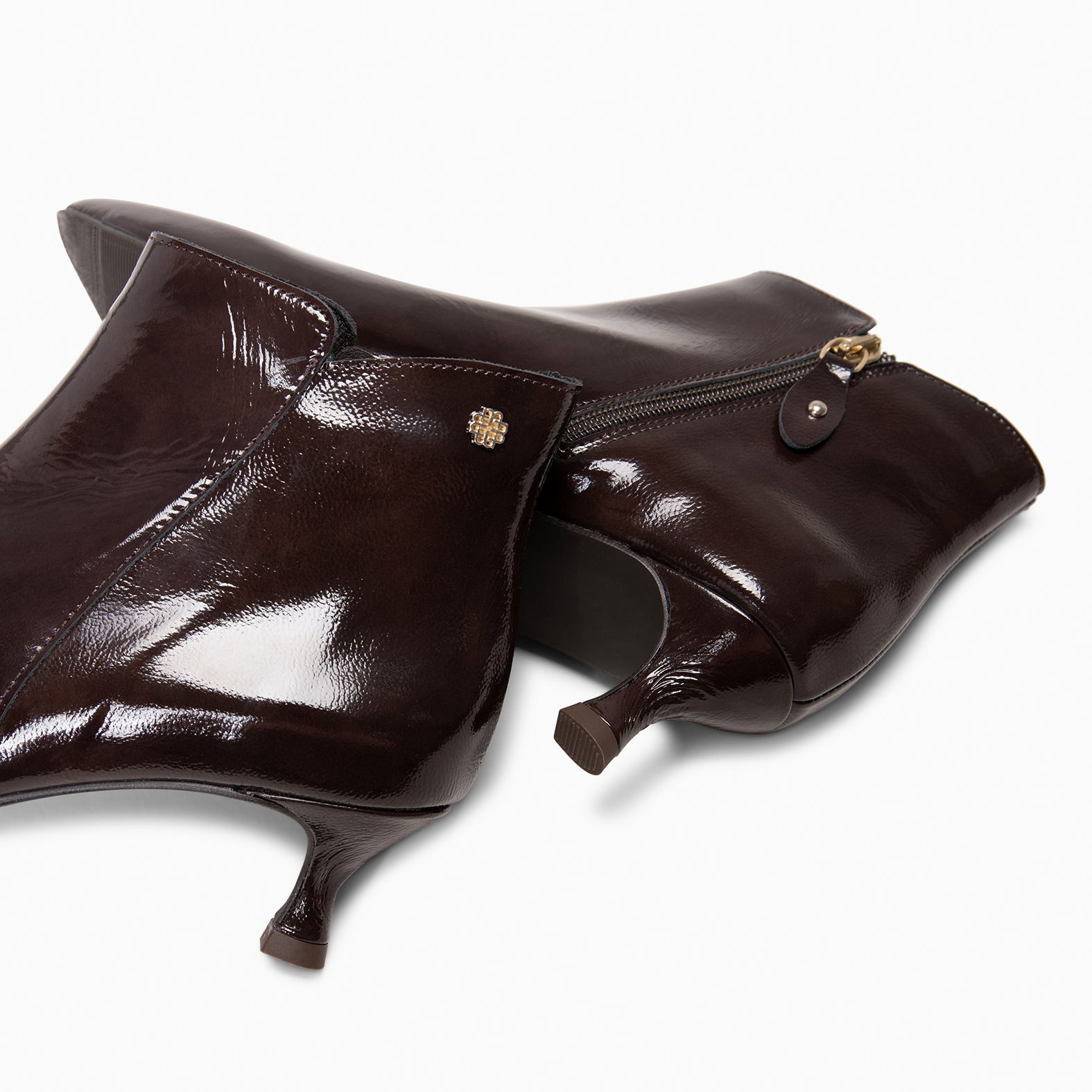 ROYAL – Botines tacón bajo MARRON - miMaO ®