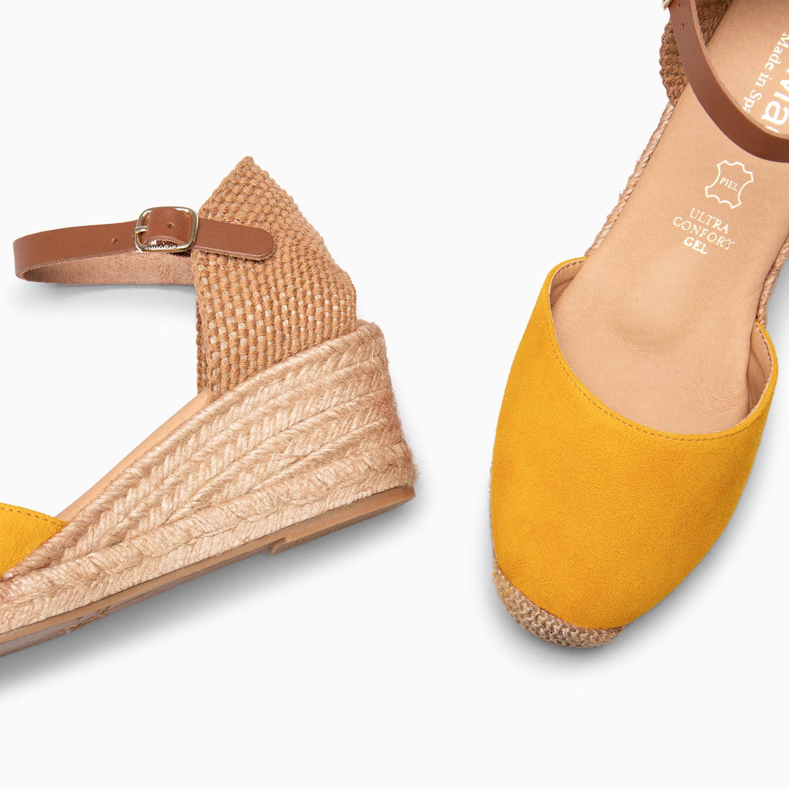 ALTEA - YELLOW MID-WEDGE ESPADRILLE