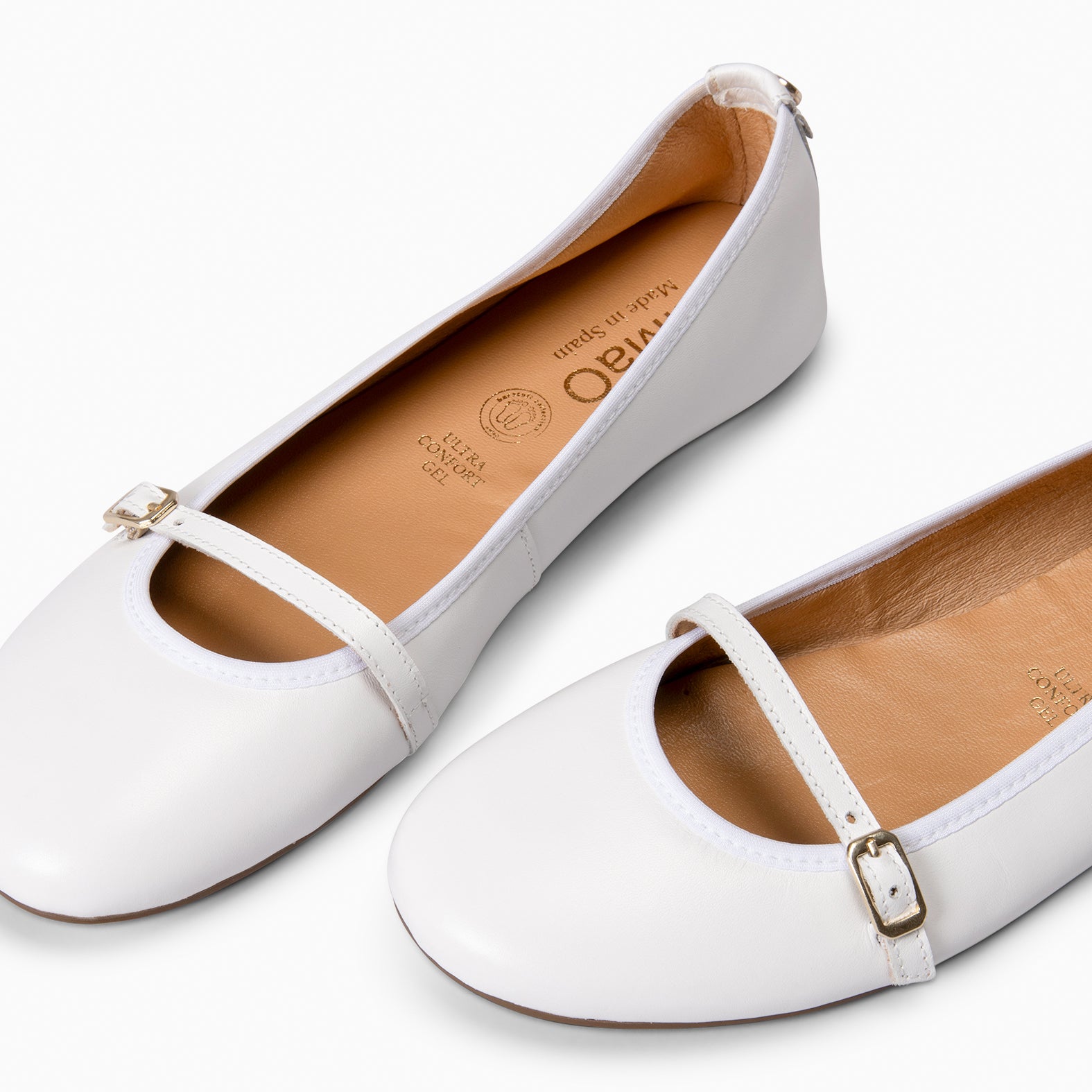 MANDY - BAILARINA PLANA BARESOFT BLANCO - miMaO ®