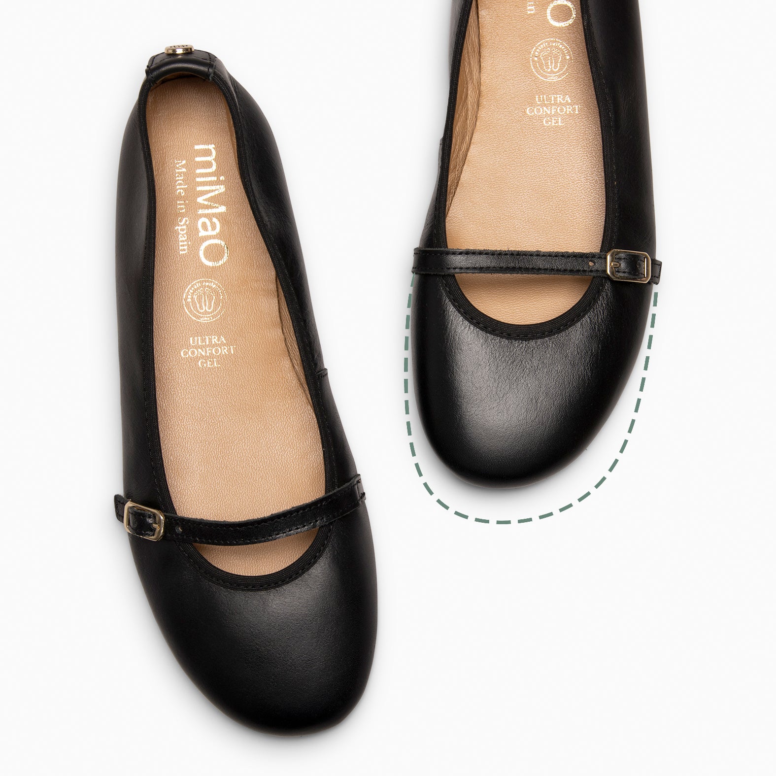 MANDY - BAILARINA PLANA BARESOFT NEGRO - miMaO ®