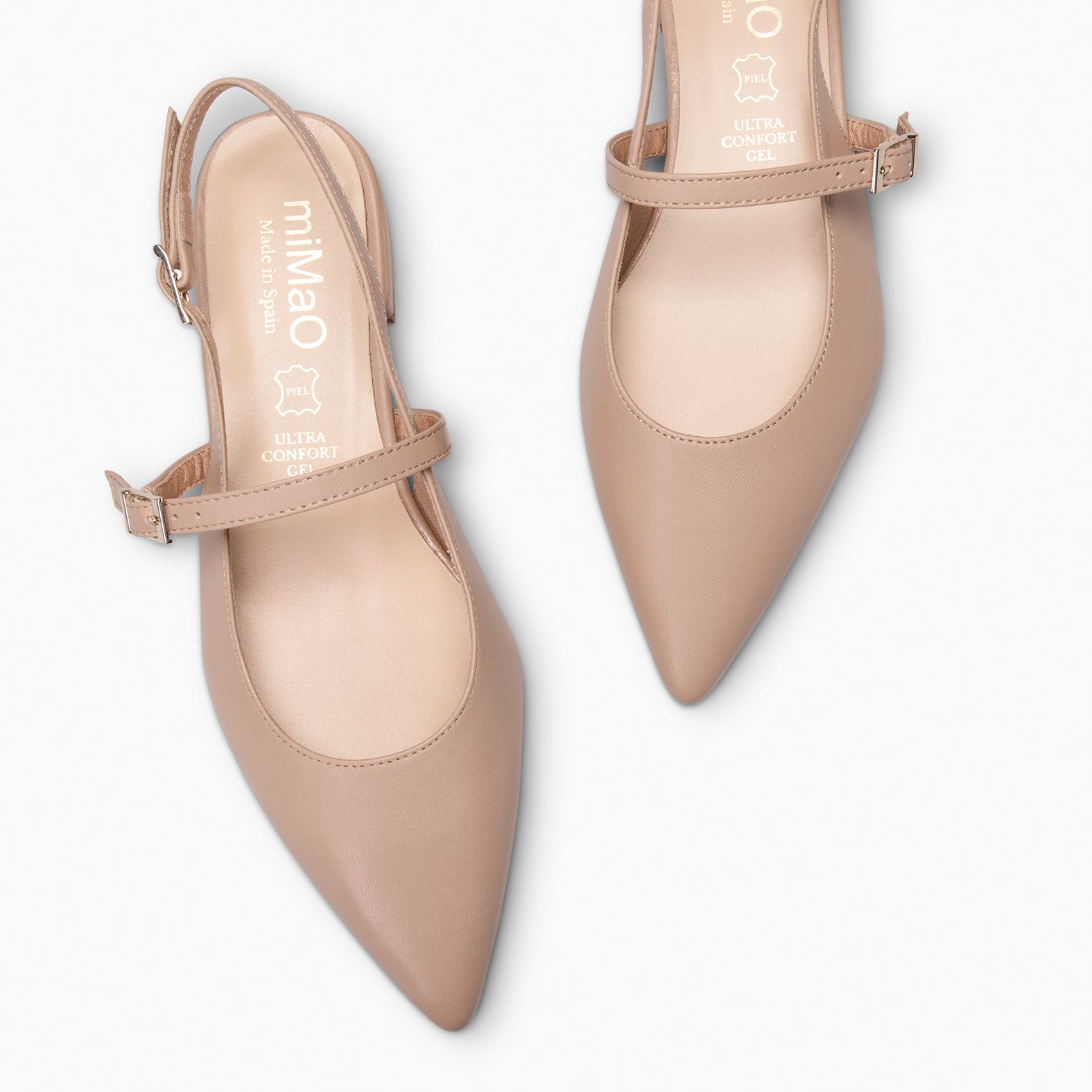 EVA - ZAPATOS ELEGANTES DESTALONADOS NUDE - miMaO ®