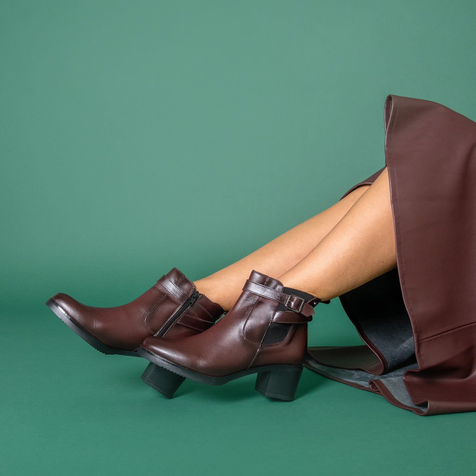 LEMY - Botines TAUPE de piel de napa - miMaO ®