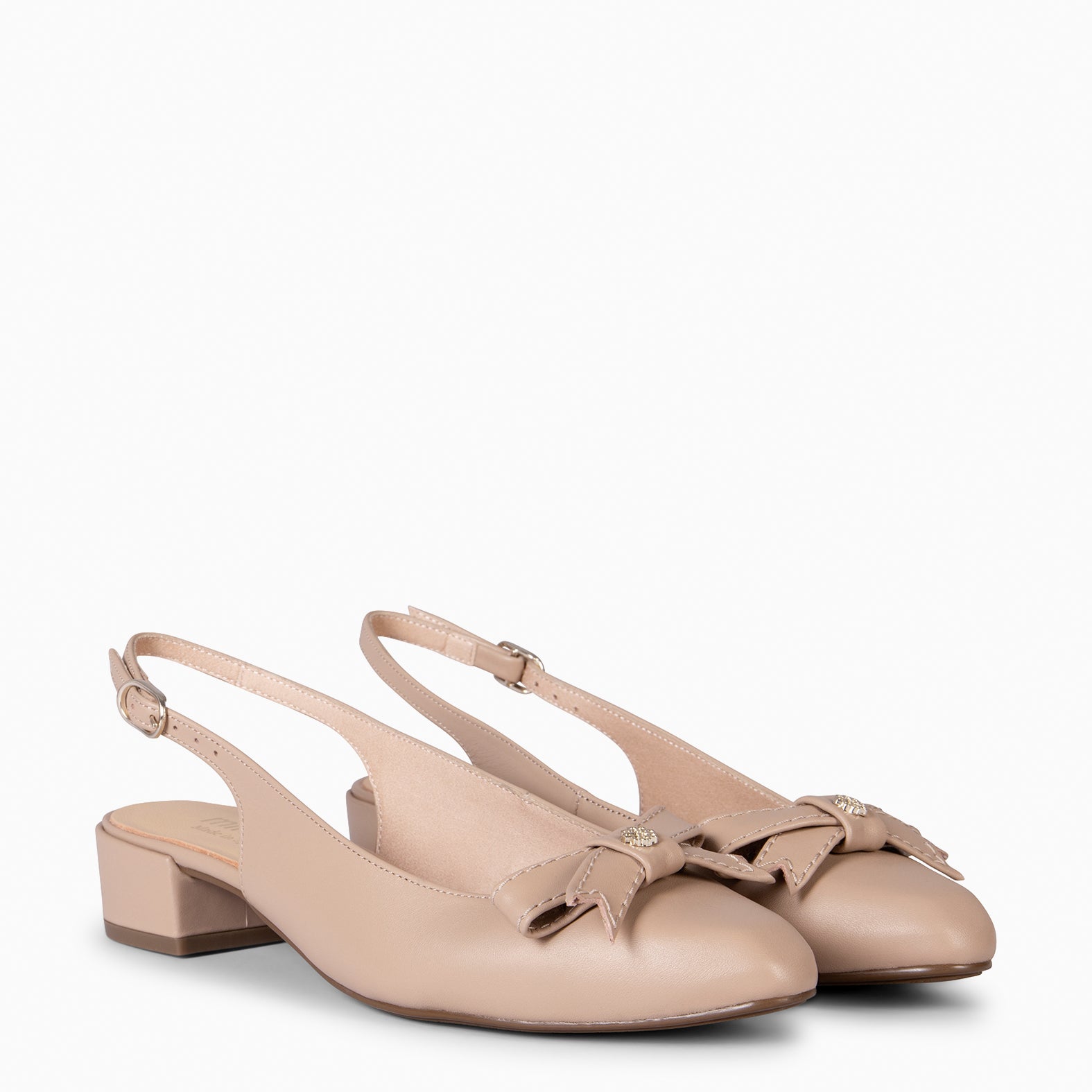 MARTA - ZAPATOS DESTALONADOS CON LAZO CAMEL - miMaO ®