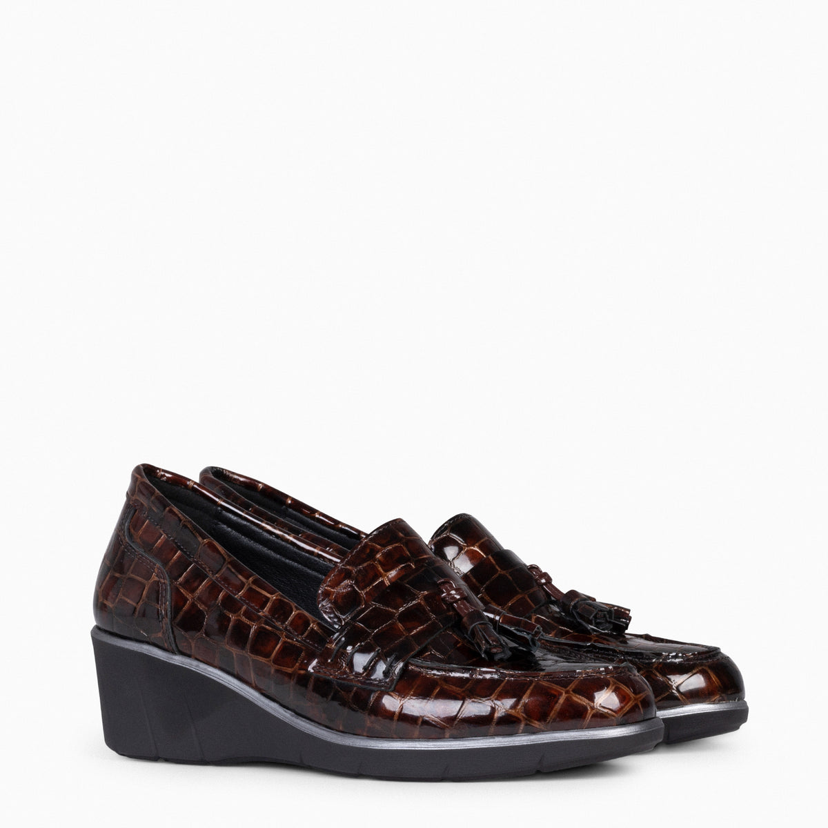 BORLAS COCO - Mocasín borlas mujer MARRÓN