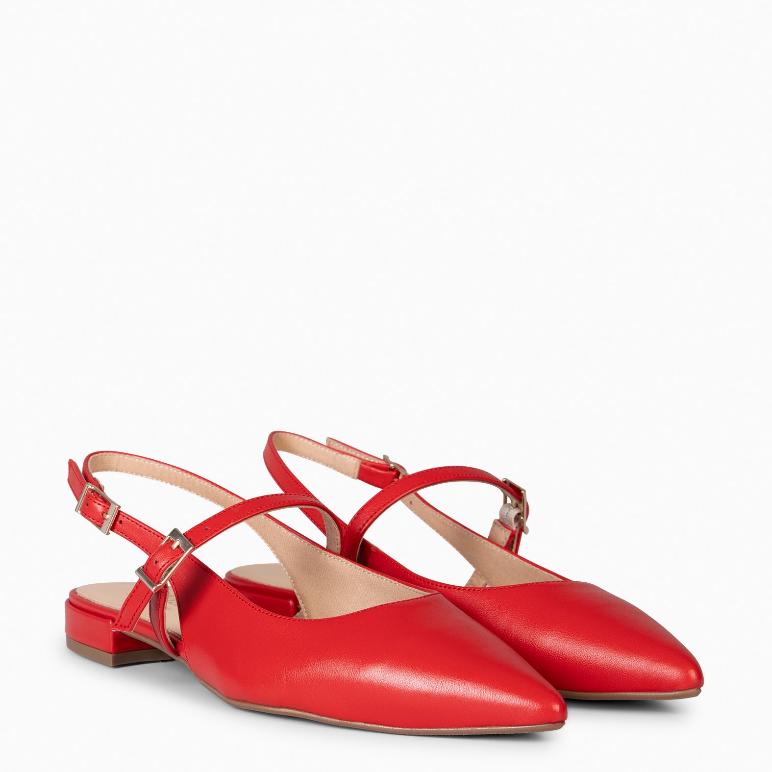 EVA - ZAPATOS ELEGANTES DESTALONADOS ROJO - miMaO ®