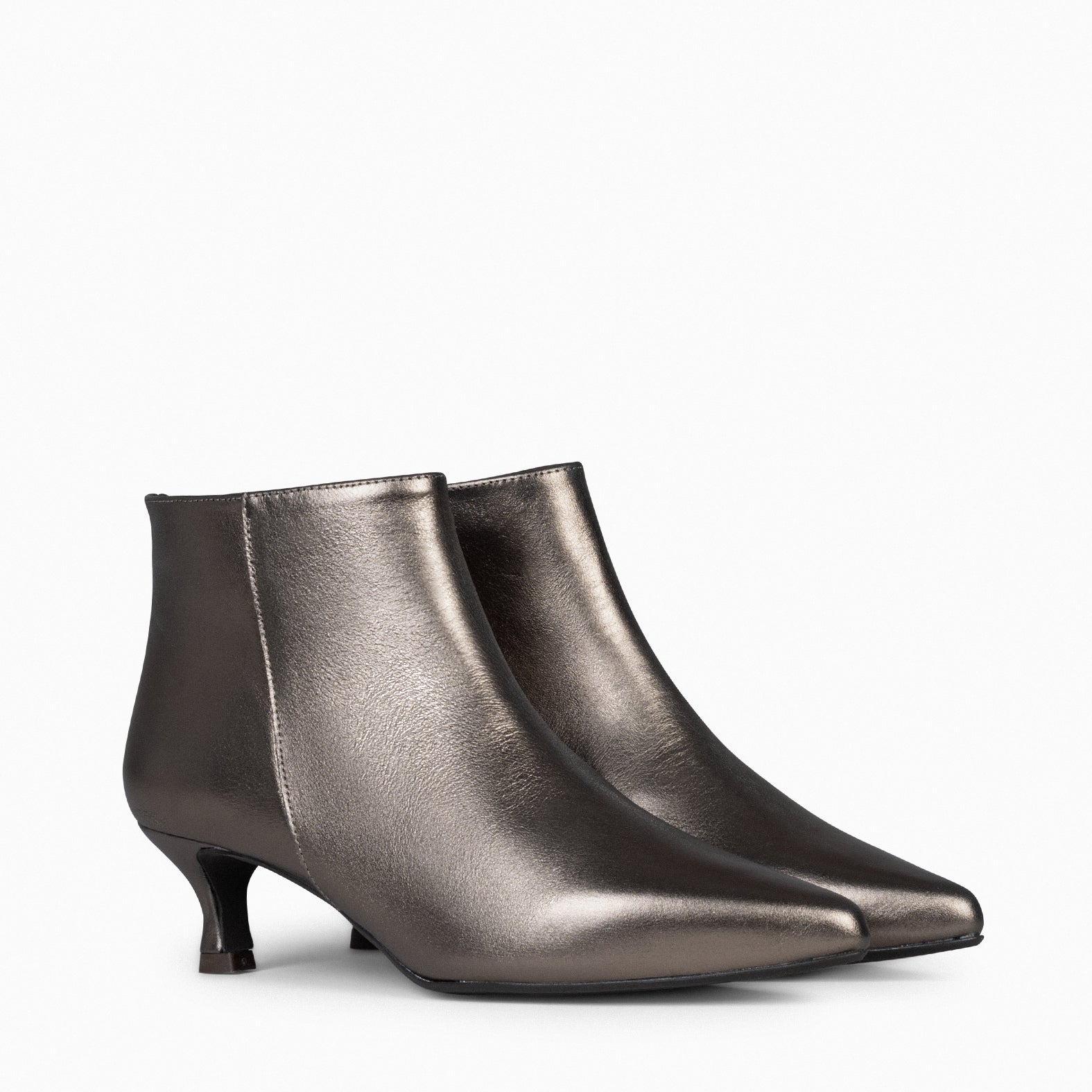 ROYAL - Botines tacón bajo BRONCE napa - miMaO ®