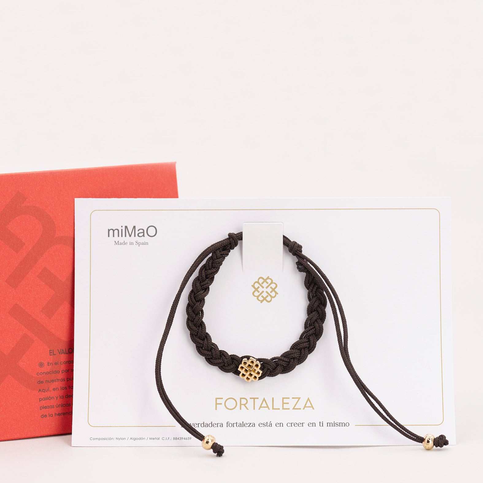 PULSERA MARRON DE LA FORTALEZA ORO