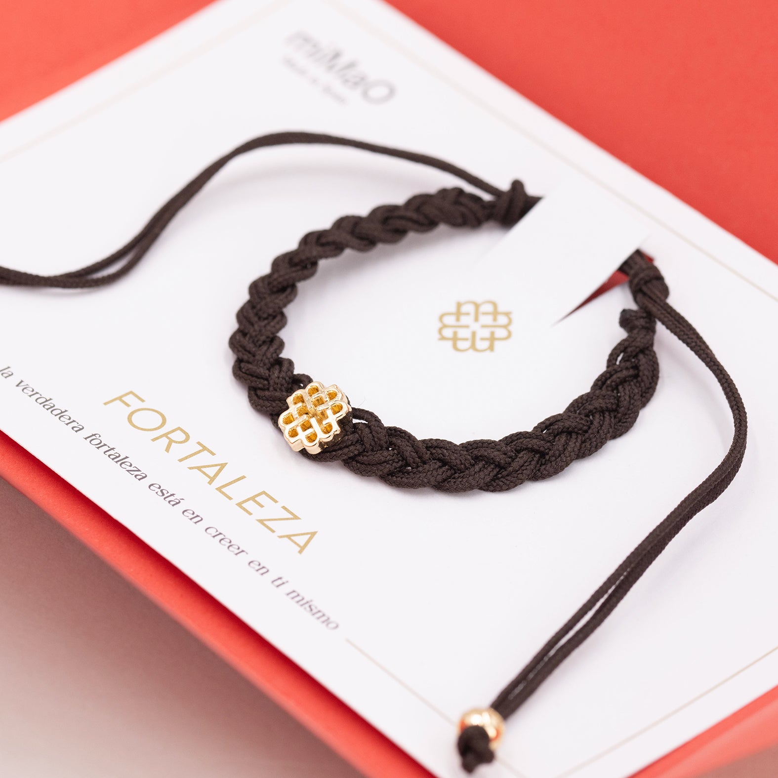PULSERA MARRON DE LA FORTALEZA ORO