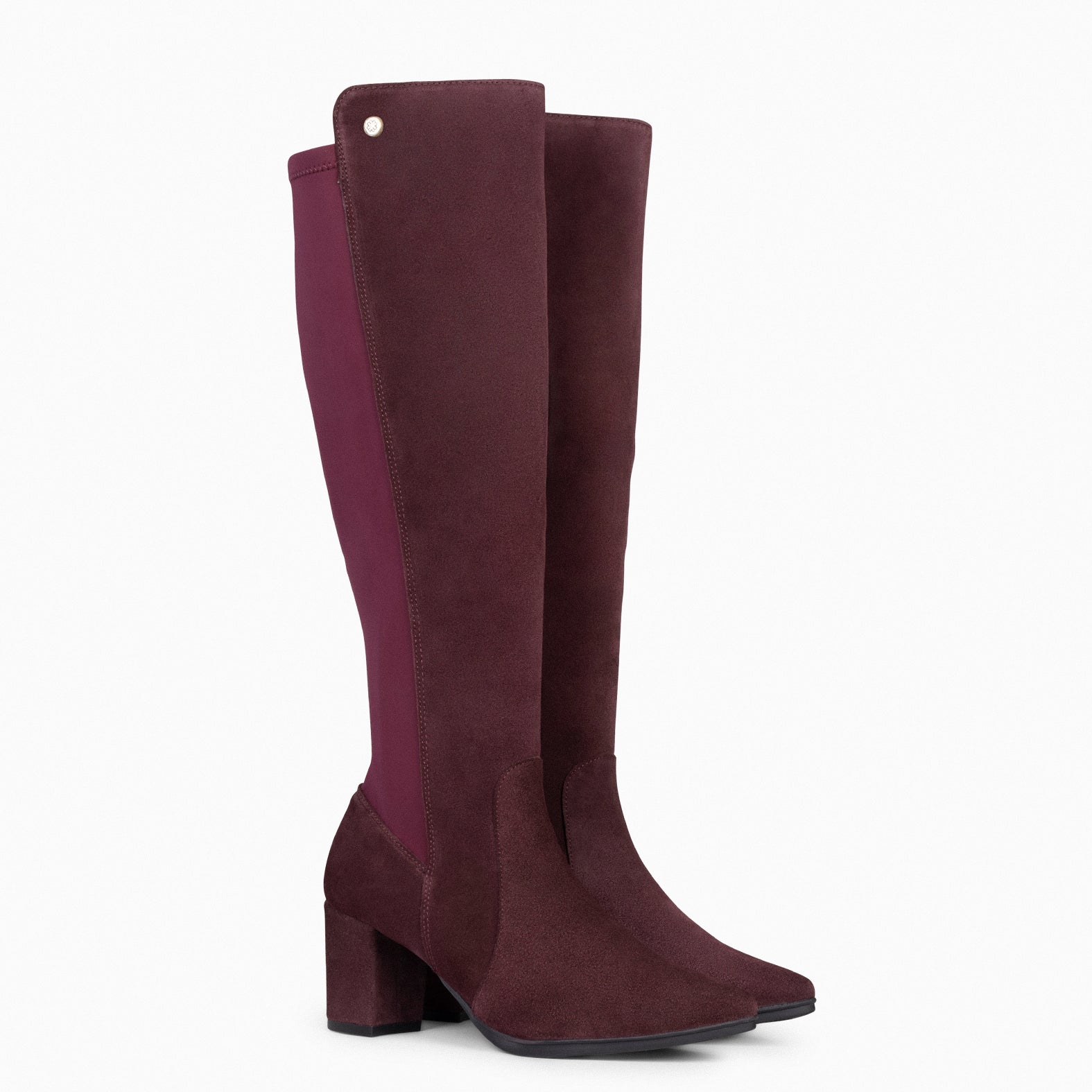 SUNSET – Botas con Tacón con elástico BURDEOS - miMaO ®