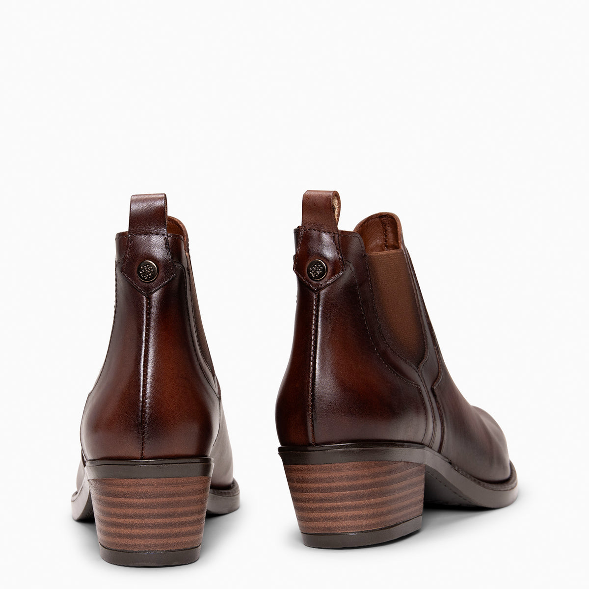 BILLY - Botines de tacón tipo Chelsea MARRON - miMaO ®