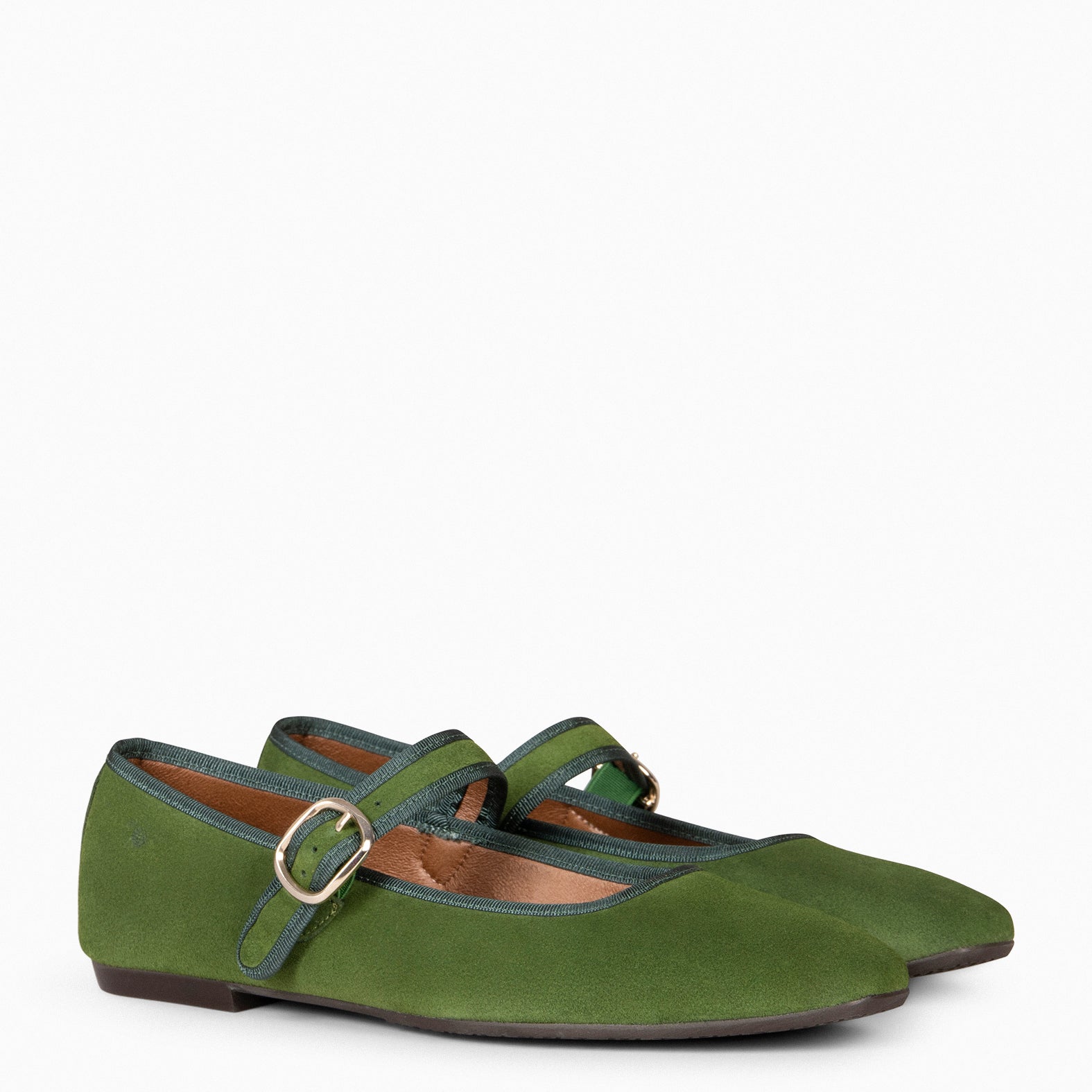 CLARA - Merceditas con puntera cuadrada VERDE - miMaO ®