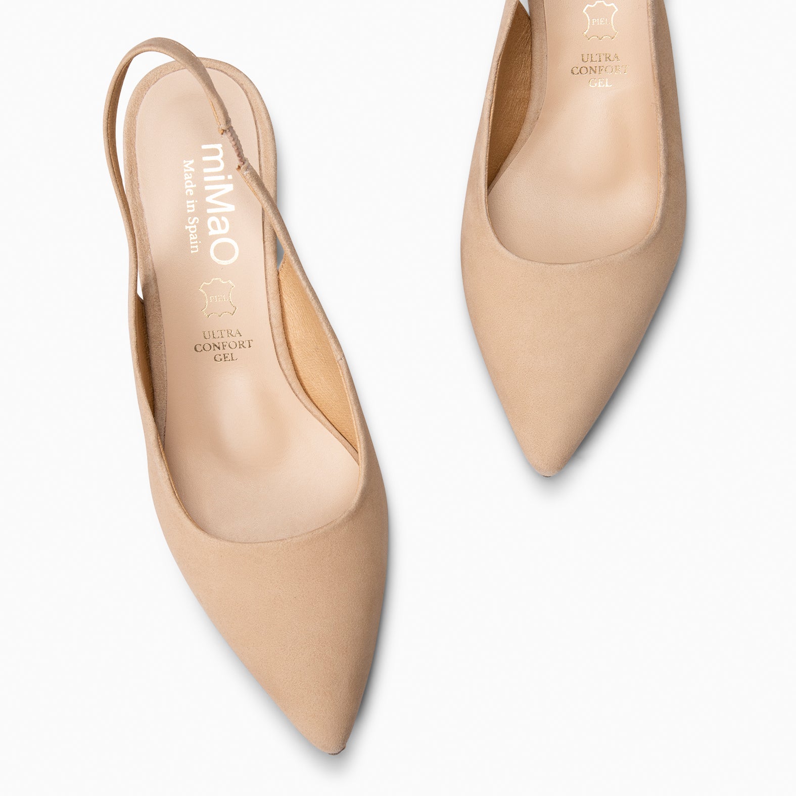 KITTEN DESTALONADO – Zapatos de Tacón acampanado BEIGE - miMaO ®