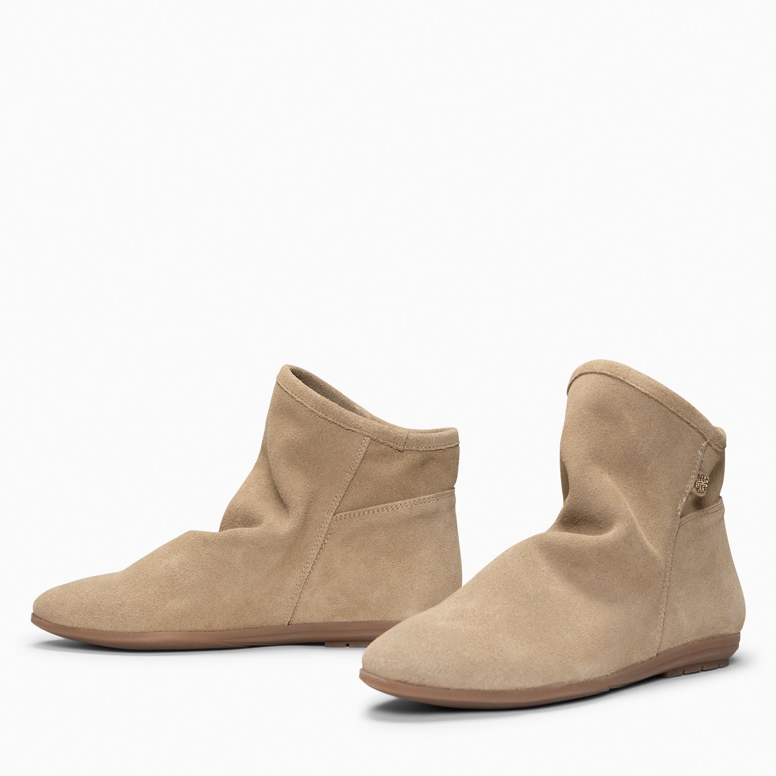 CHESS - Botines de ante con caña fruncida BEIGE - miMaO ®