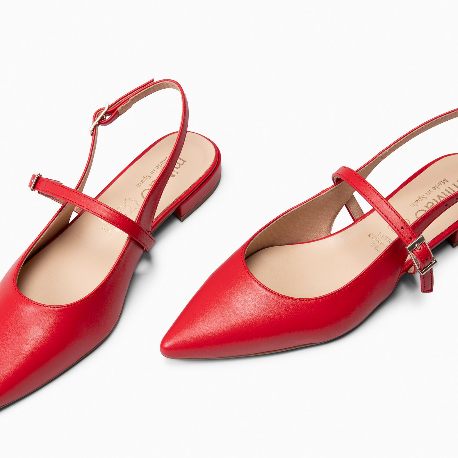 EVA - ZAPATOS ELEGANTES DESTALONADOS ROJO - miMaO ®