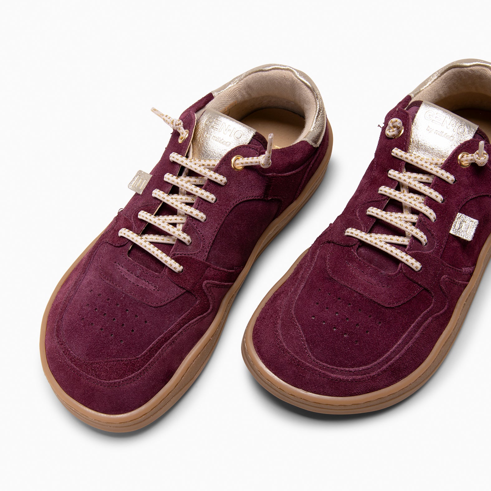 GENIO - Baskets Baresoft à lacets élastiques BORDEAUX