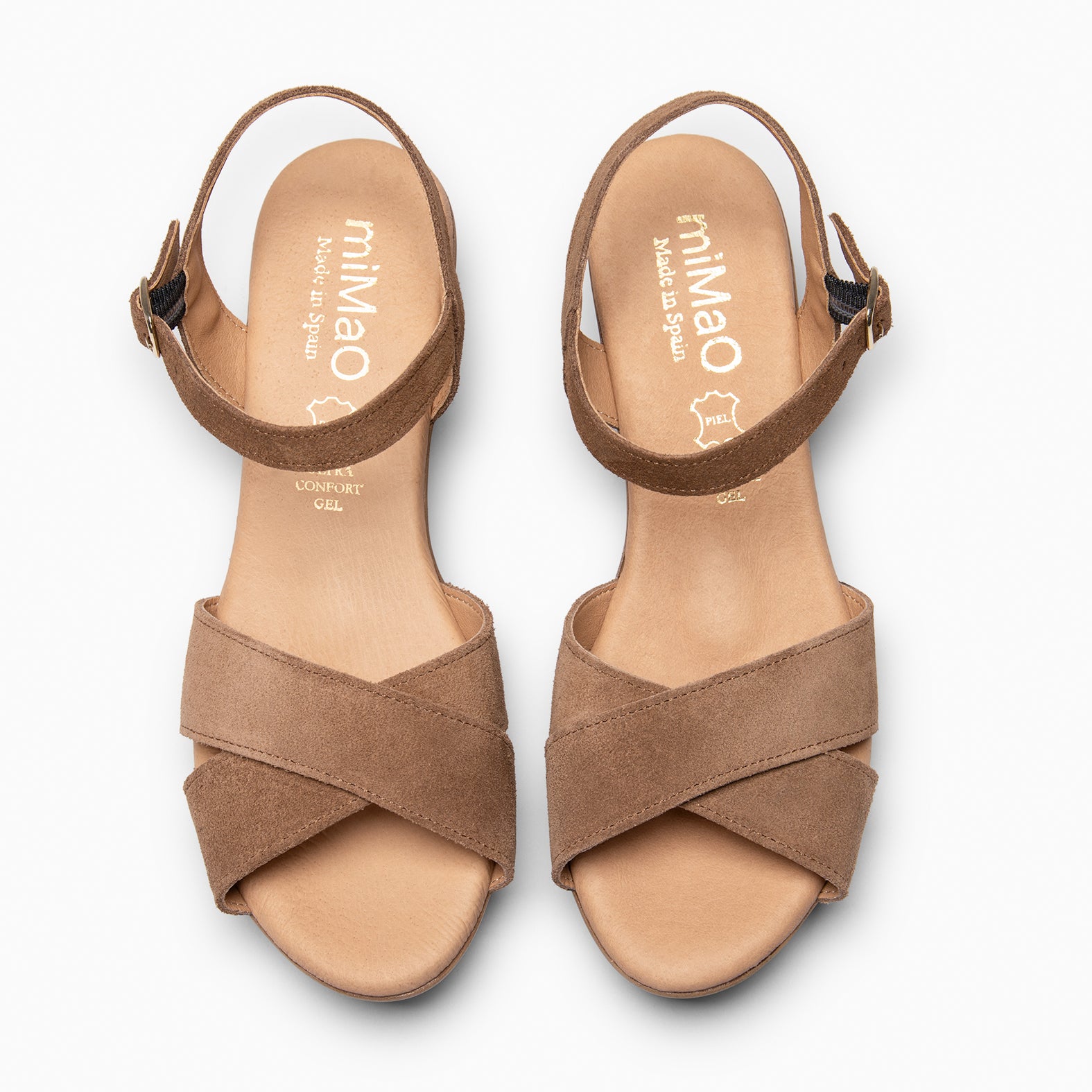 MAR - TAUPE CASUAL WEDGE SANDALS