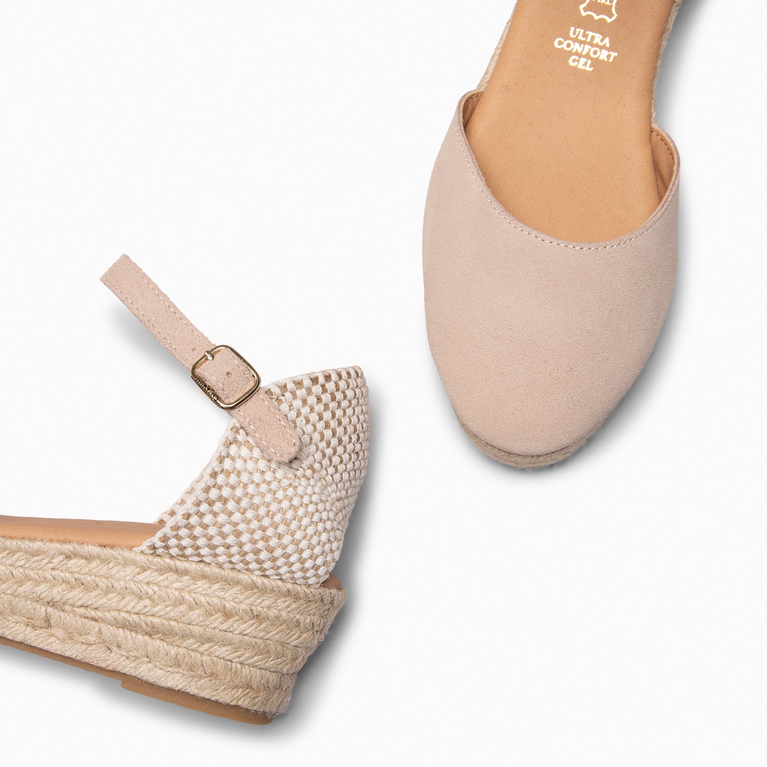 FORNELLS - NUDE WEDGE ESPADRILLES