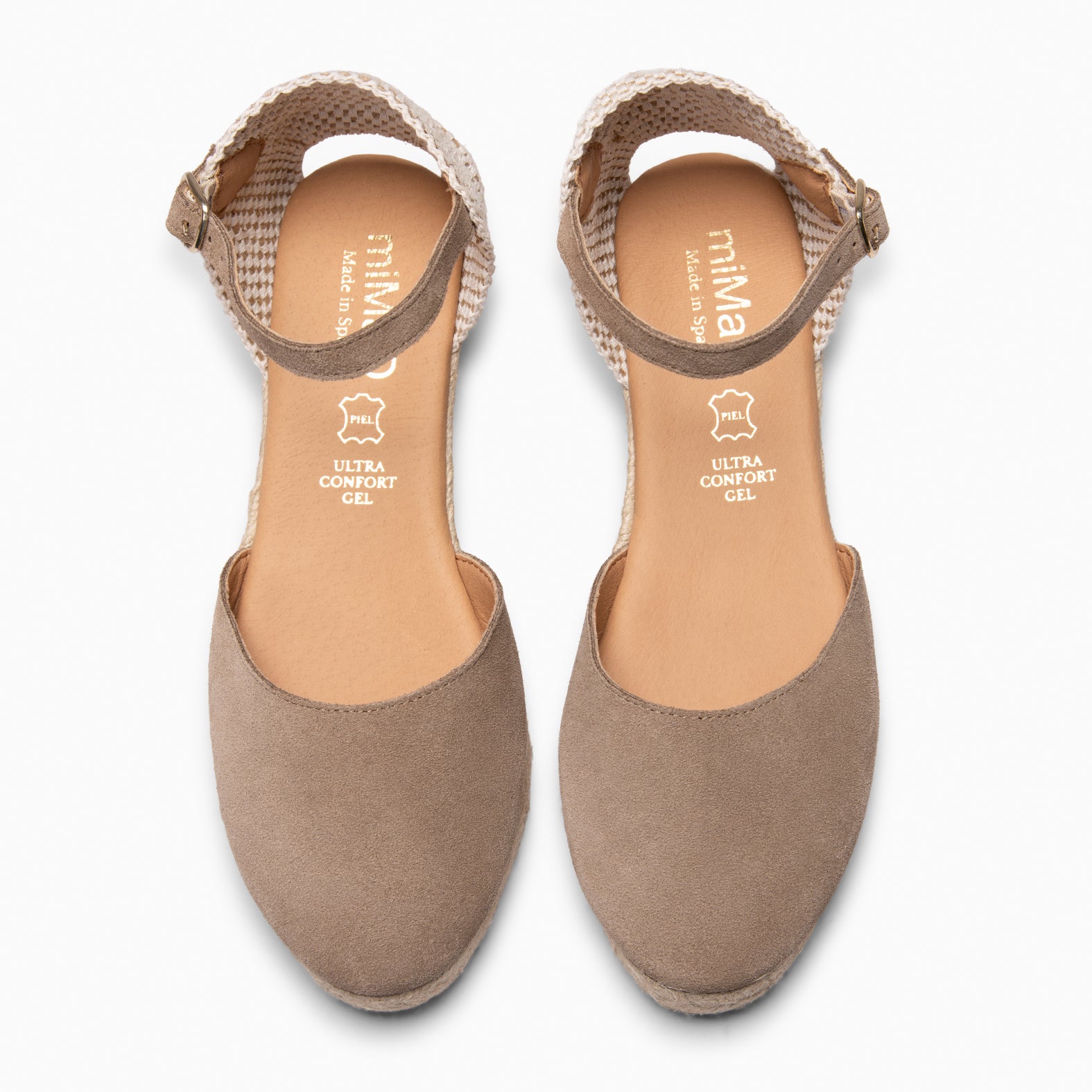 FORNELLS - Espadrilles à petit talon TAUPE