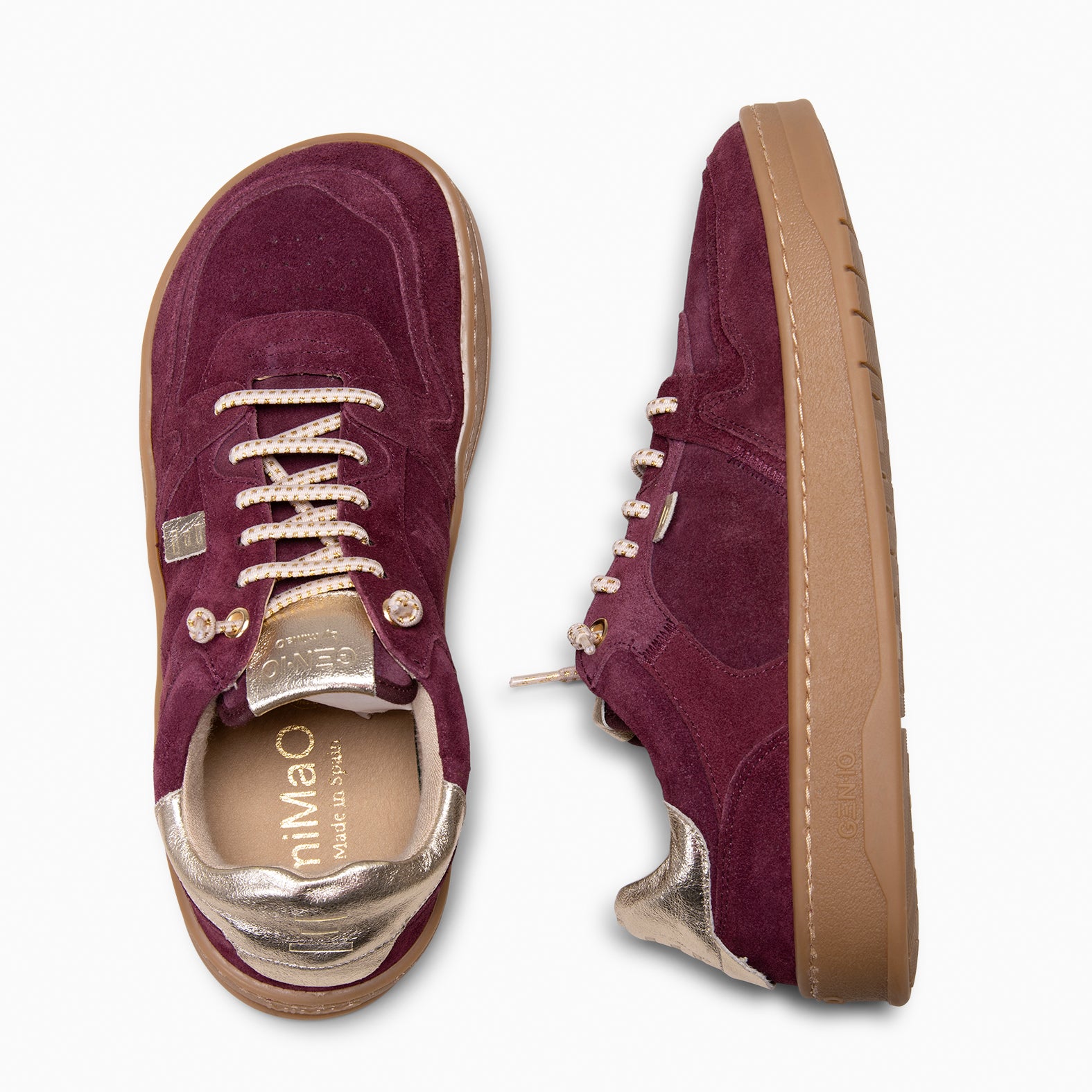 GENIO - Baskets Baresoft à lacets élastiques BORDEAUX