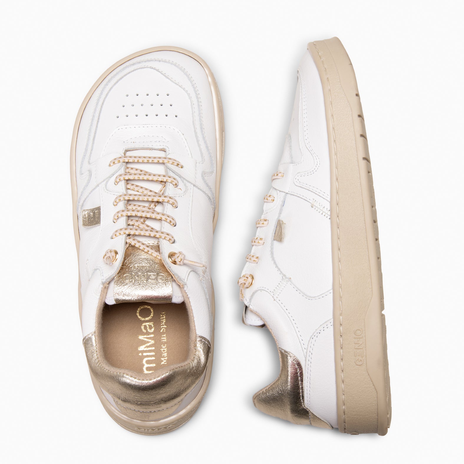 GEN-IO - Zapatillas baresoft BLANCO ORO - miMaO ®
