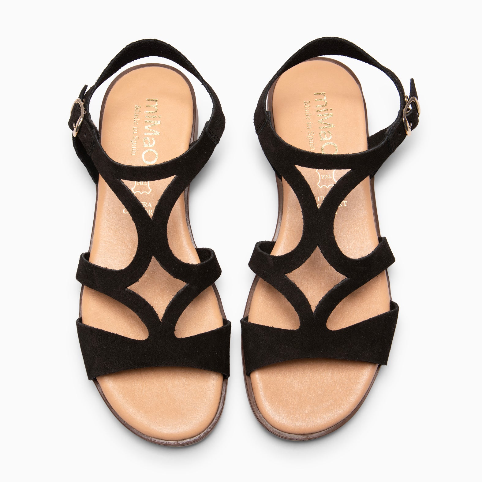 BAMBÚ - Sandalias Planas NEGRO