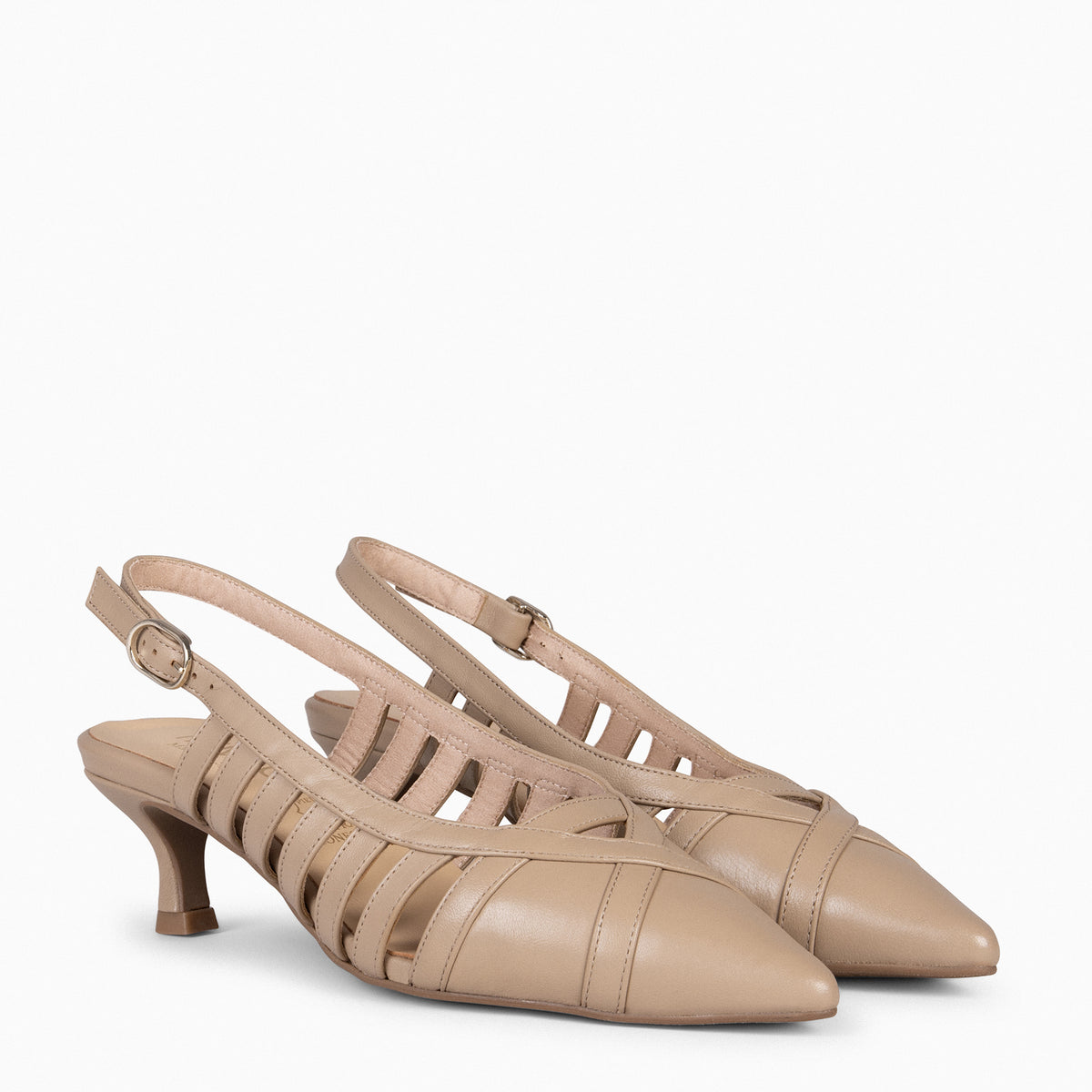 JADE - Zapato tacón Kitten TAUPE