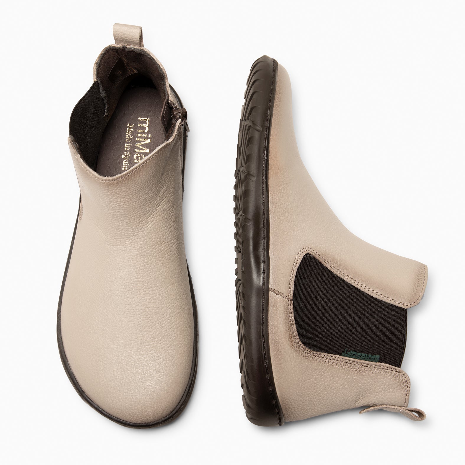 SAND -Botines tipo barefoot con elástico TAUPE - miMaO ®
